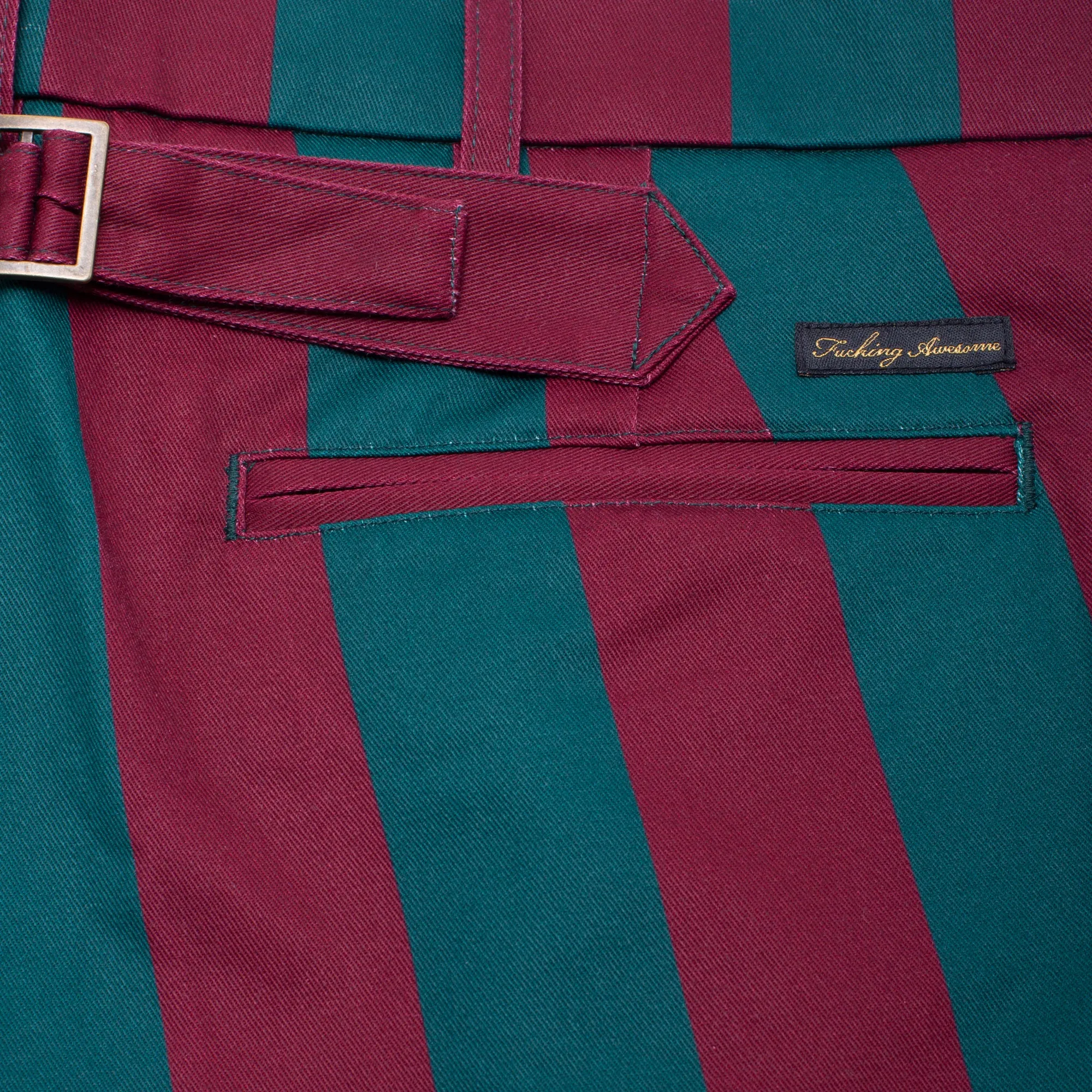 Filigree Striped Pleated Chinos