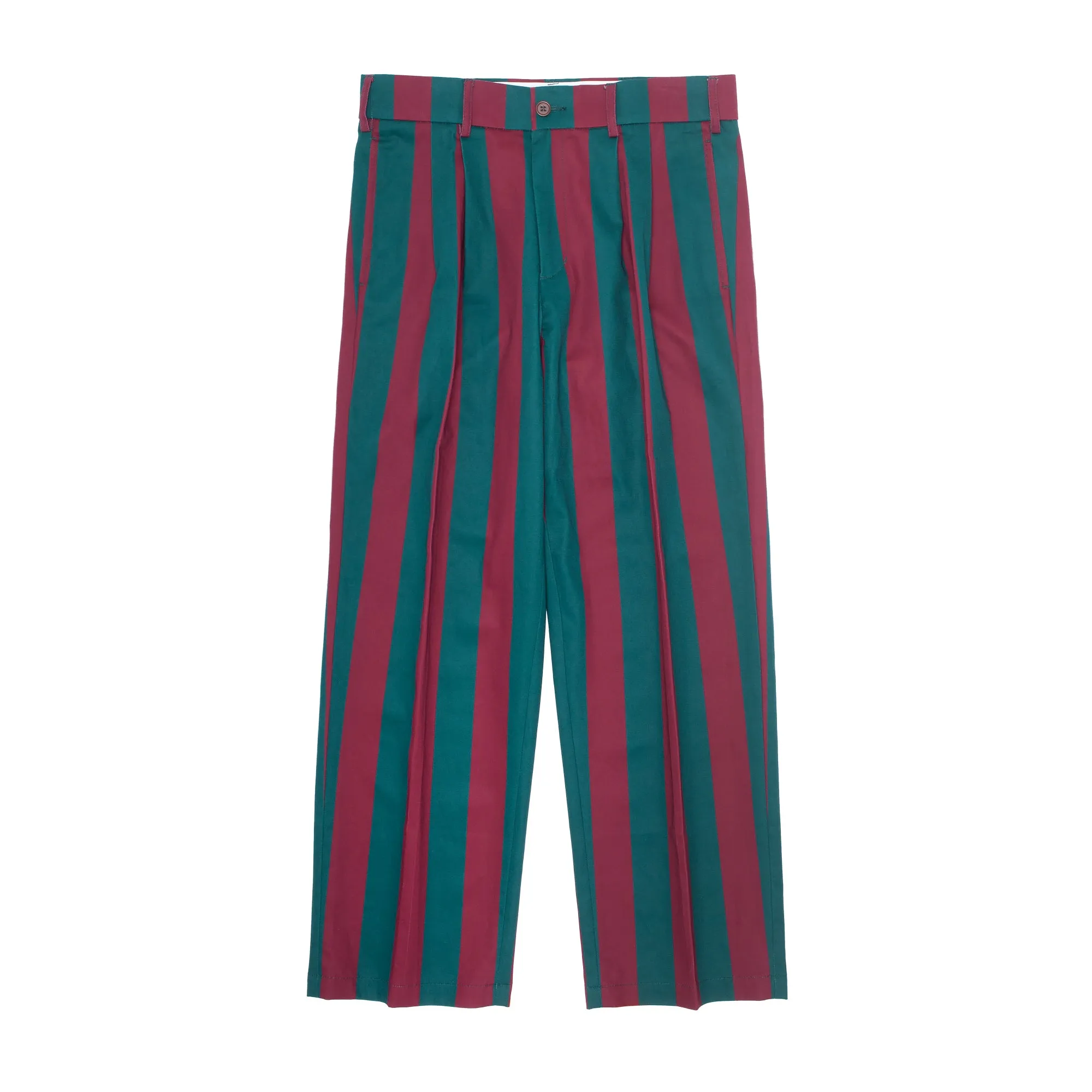 Filigree Striped Pleated Chinos
