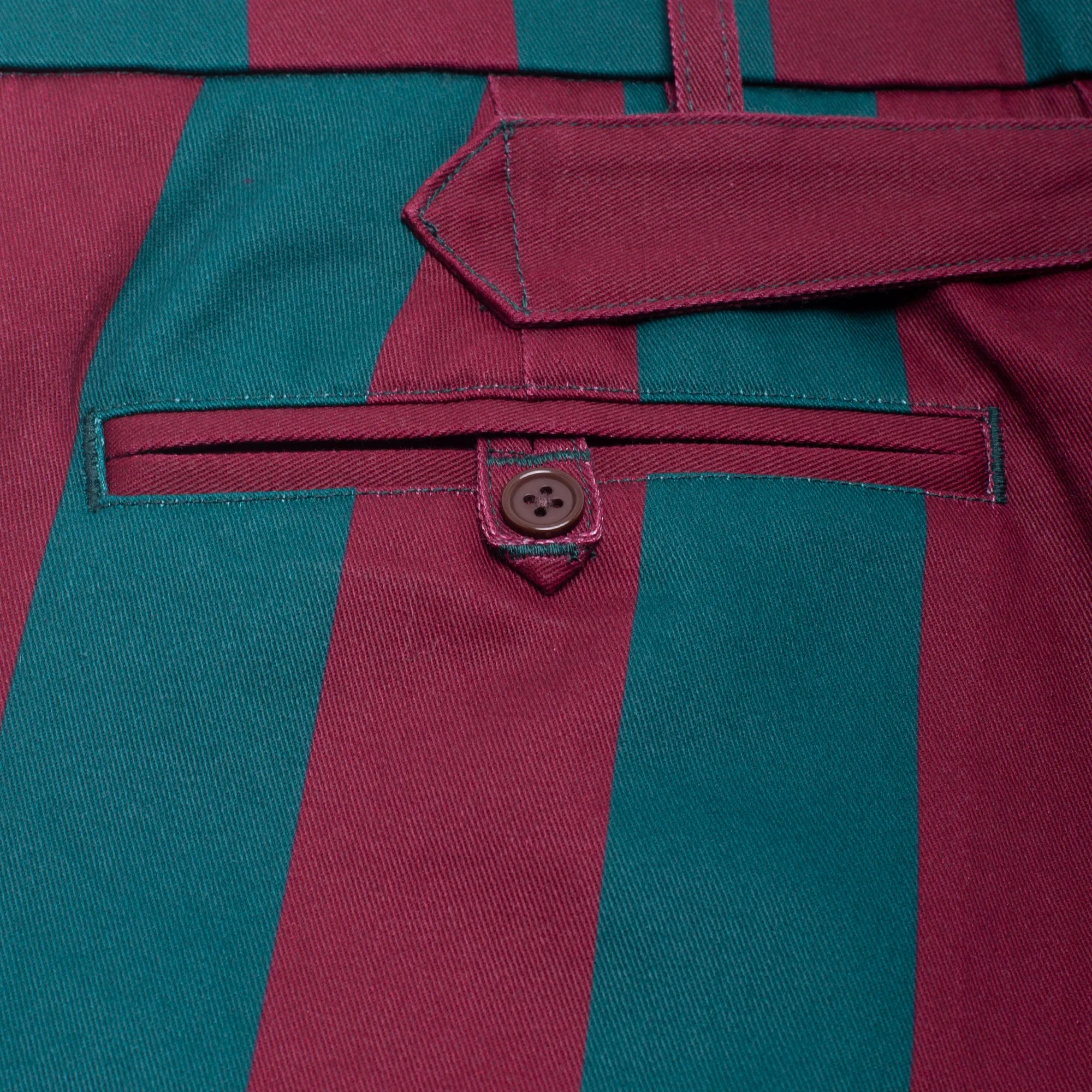 Filigree Striped Pleated Chinos