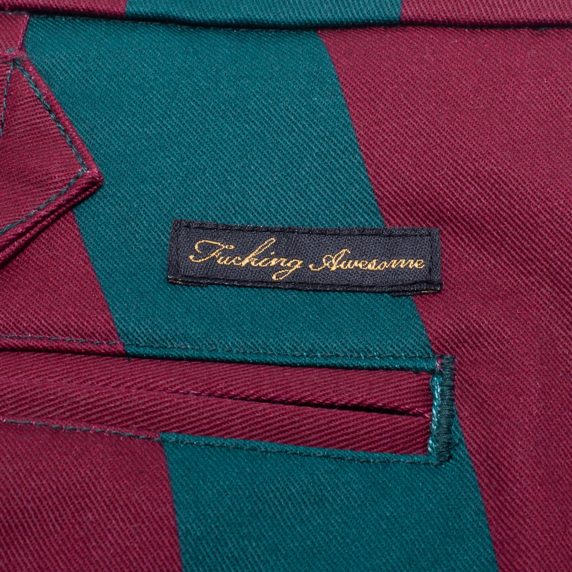 Filigree Striped Pleated Chinos