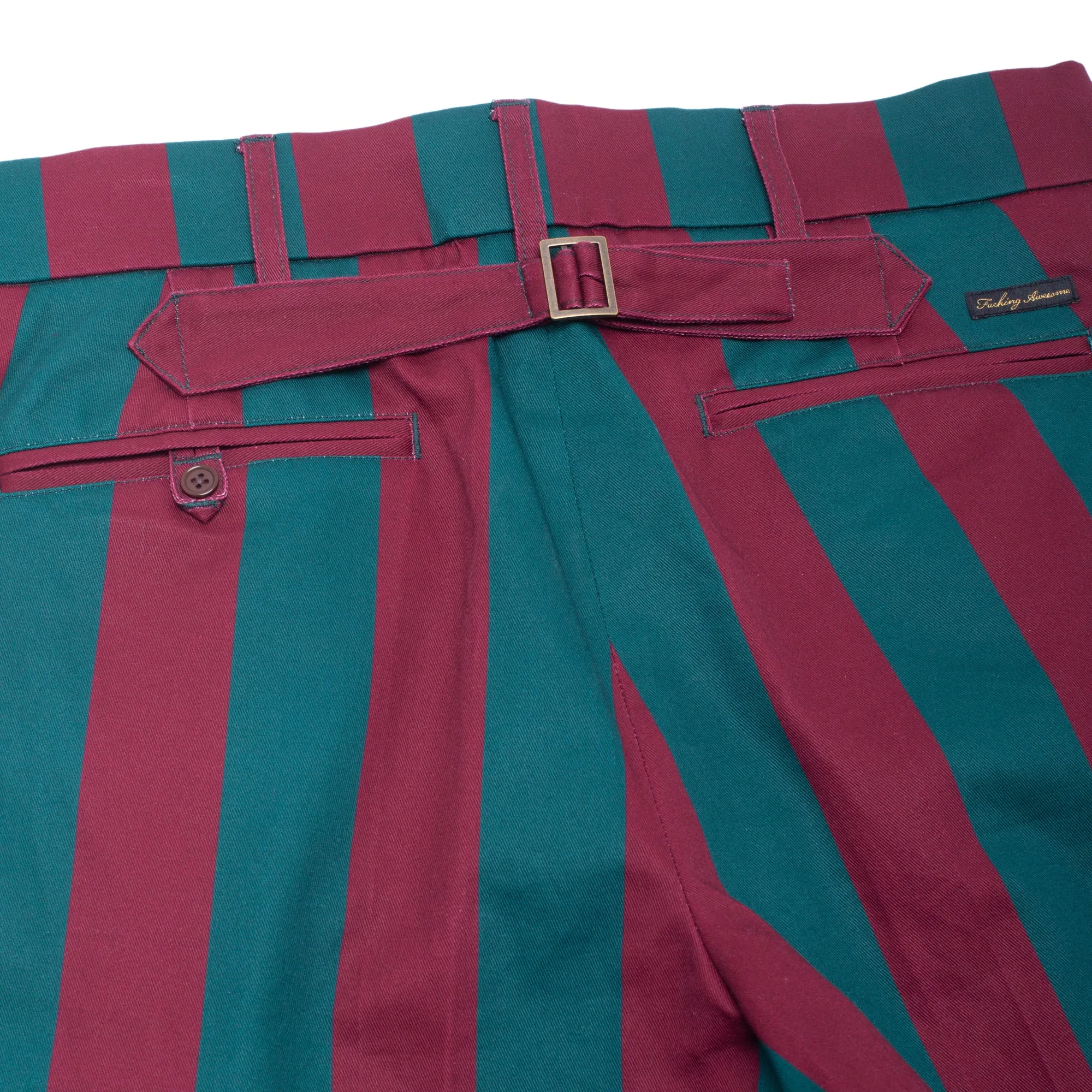 Filigree Striped Pleated Chinos