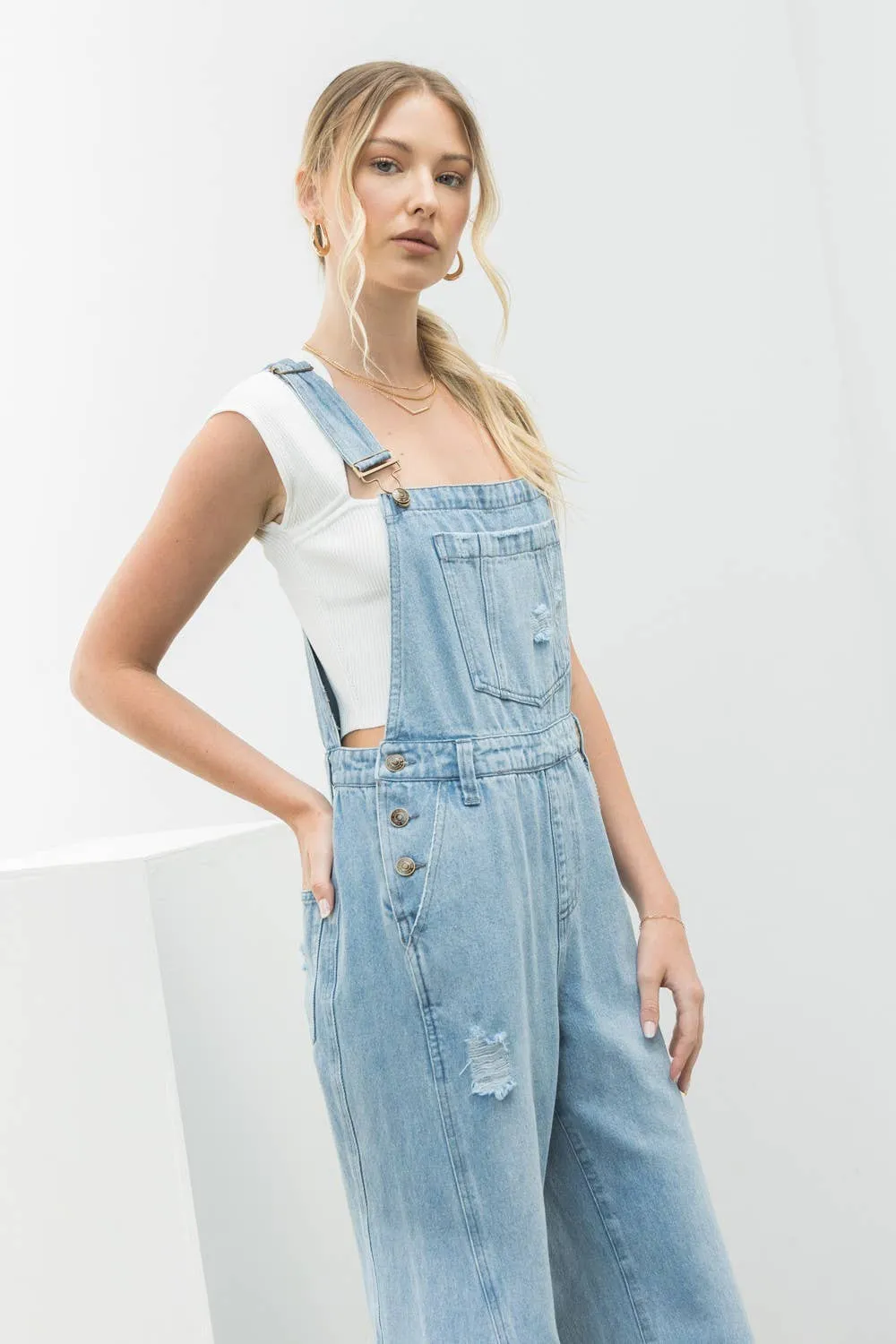FINAL SALE Milly Denim Overall Flares