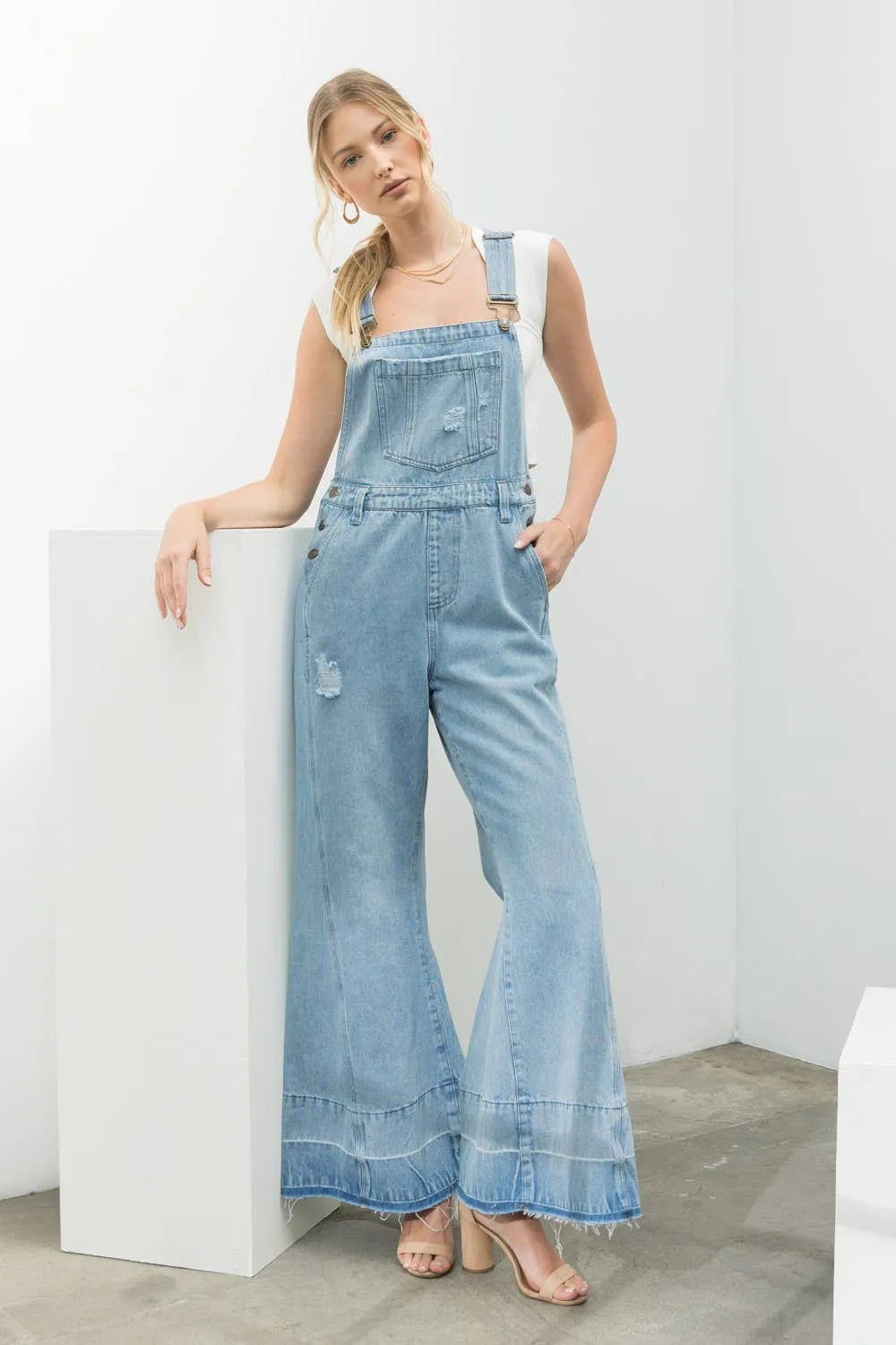 FINAL SALE Milly Denim Overall Flares