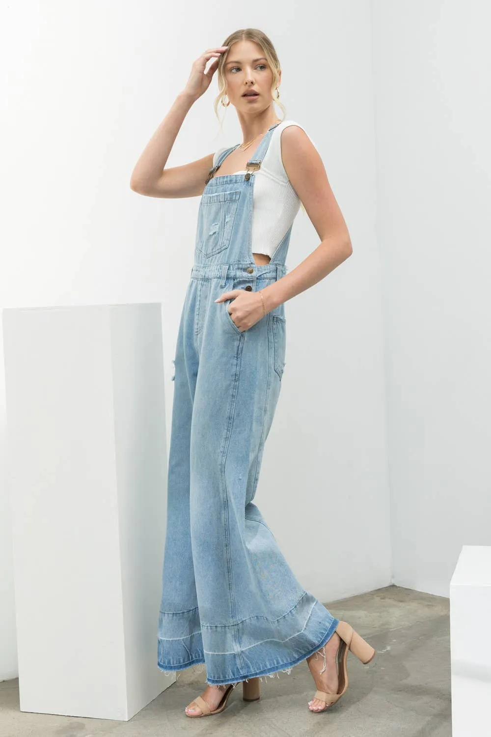 FINAL SALE Milly Denim Overall Flares