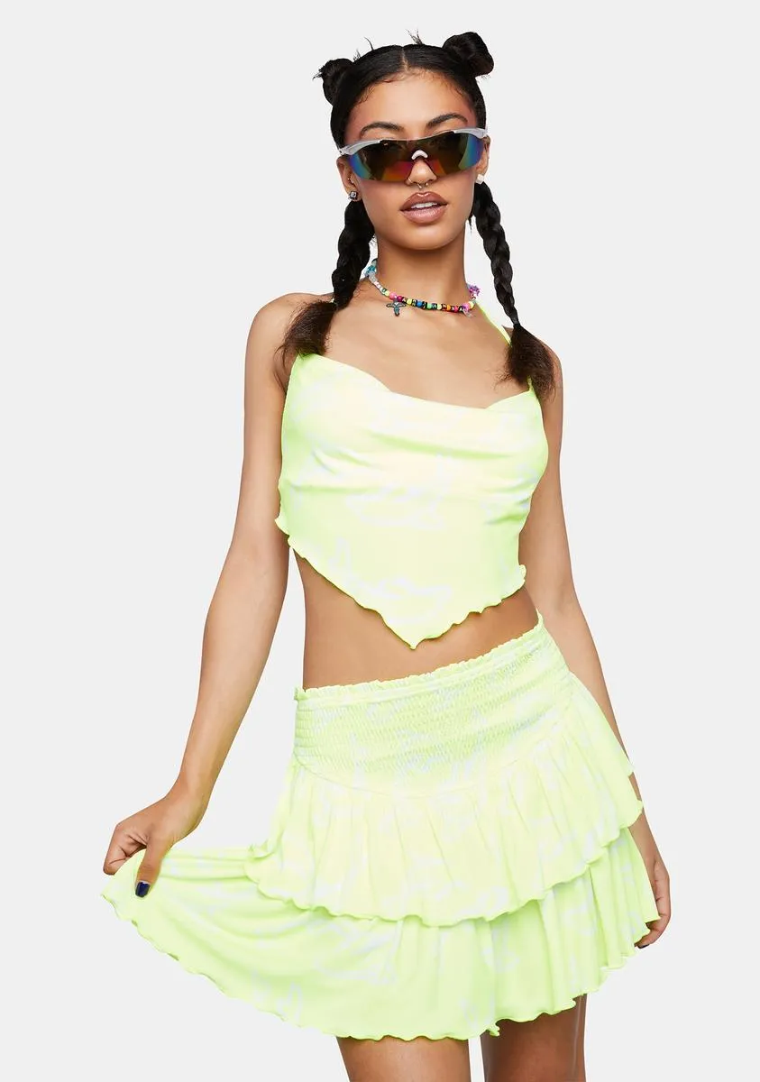Flipper Layered Ruffle Mini Skirt