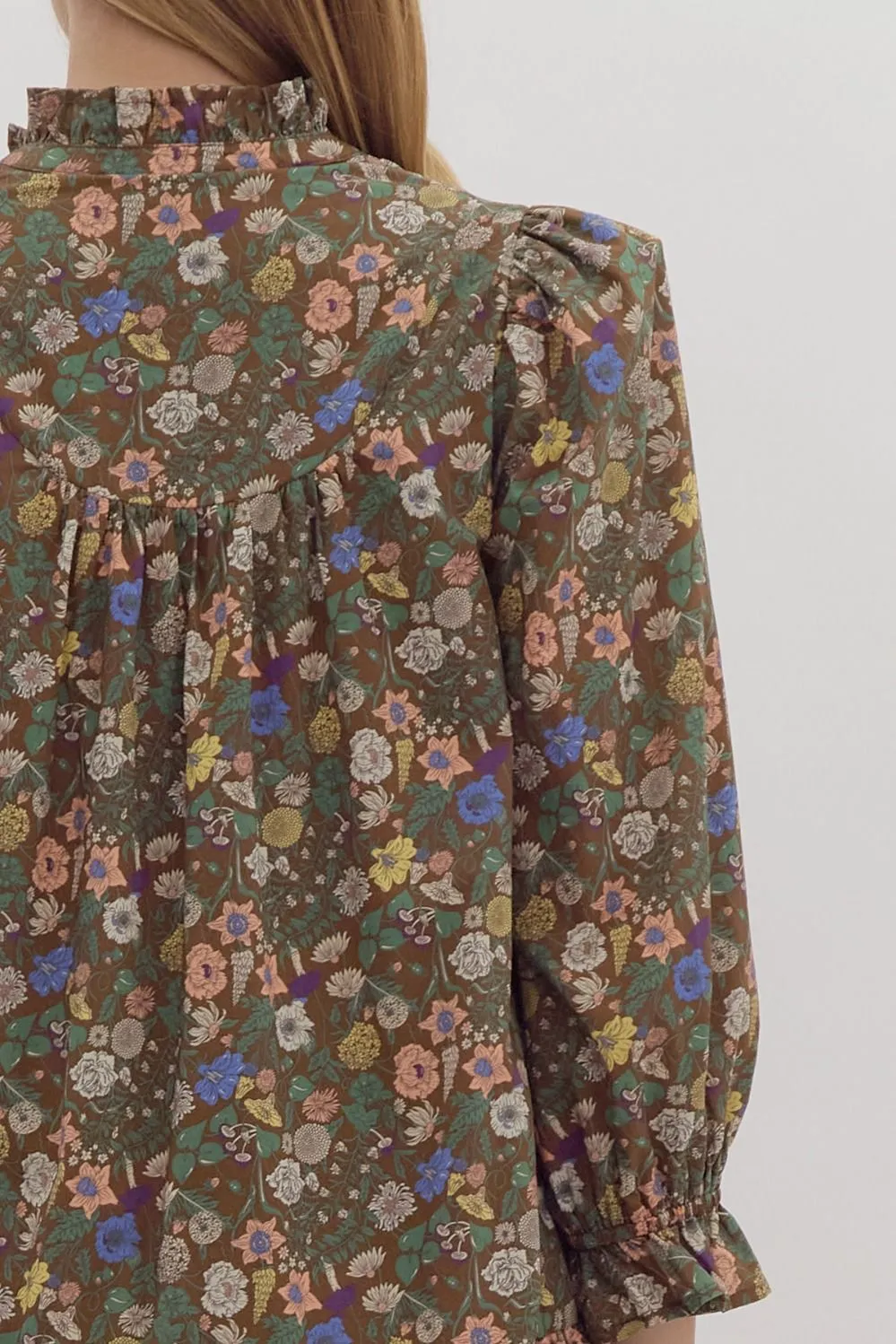Floral Dress- Brown