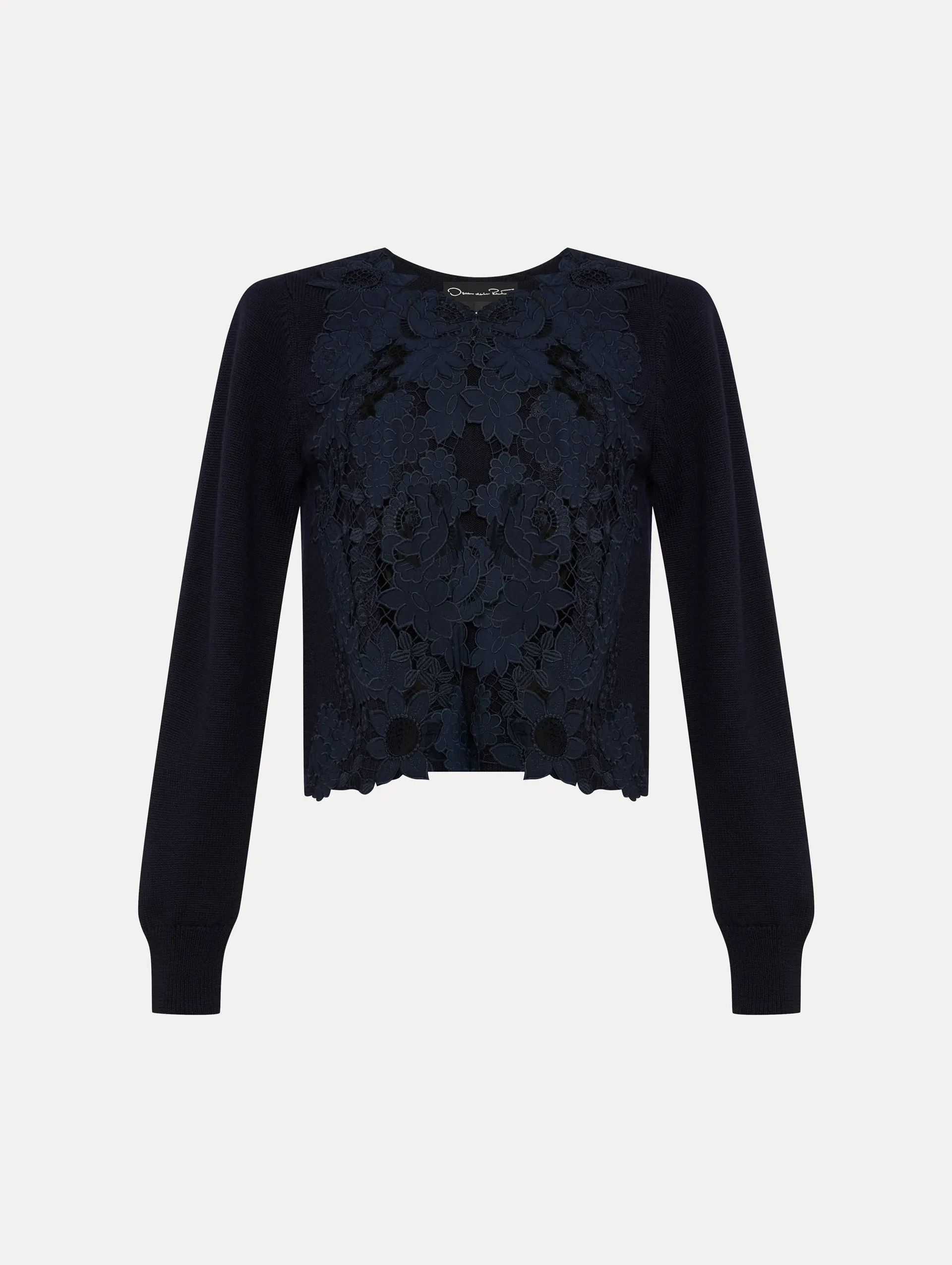 Floral Guipure Inset Pullover
