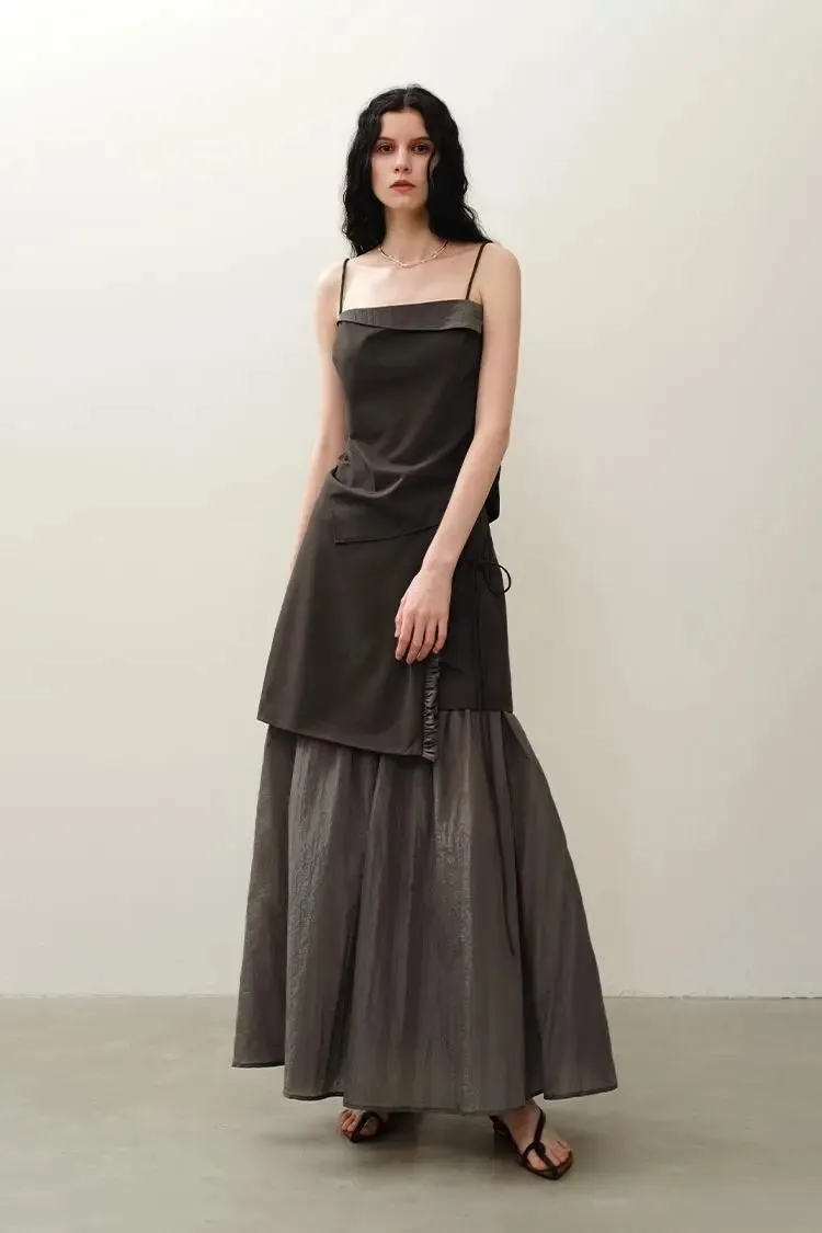 Flowy Maxi Skirt with Ruffle Trim Layer