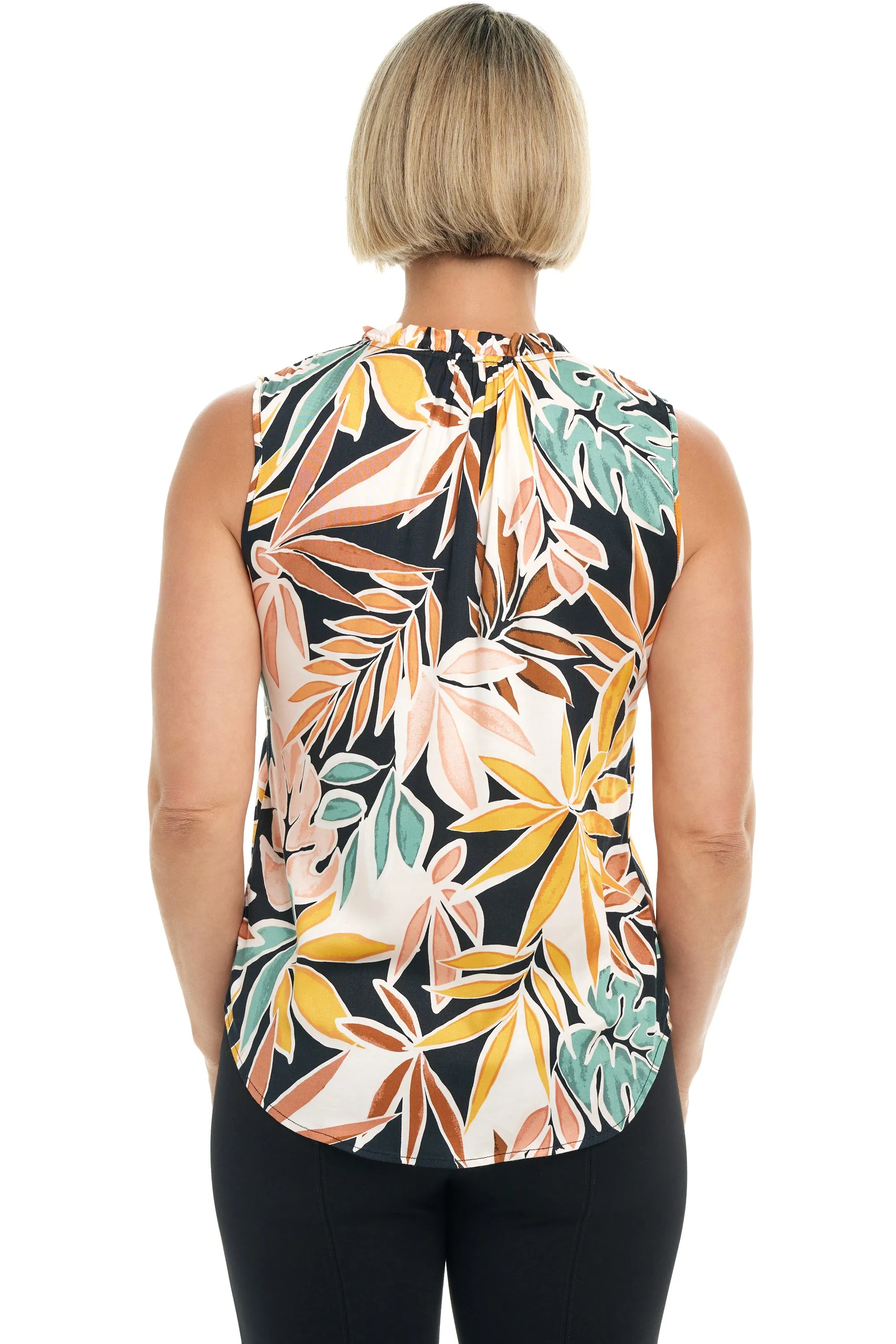 Frill Neck Challis Top