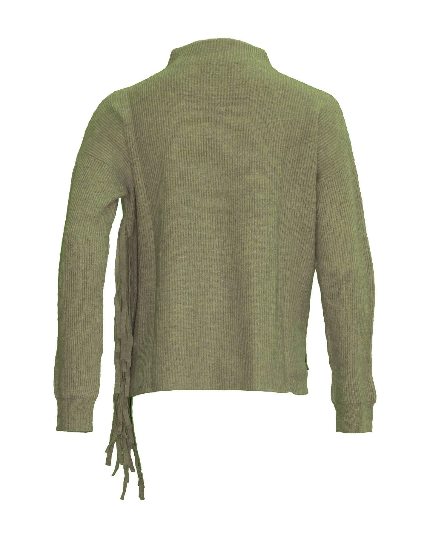 Fringe Funnel Pullover Sage