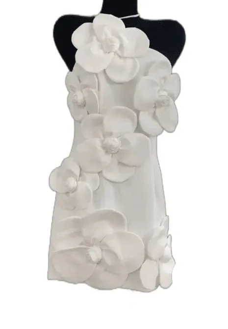 GAURA Flower Mini Bodycon Dress