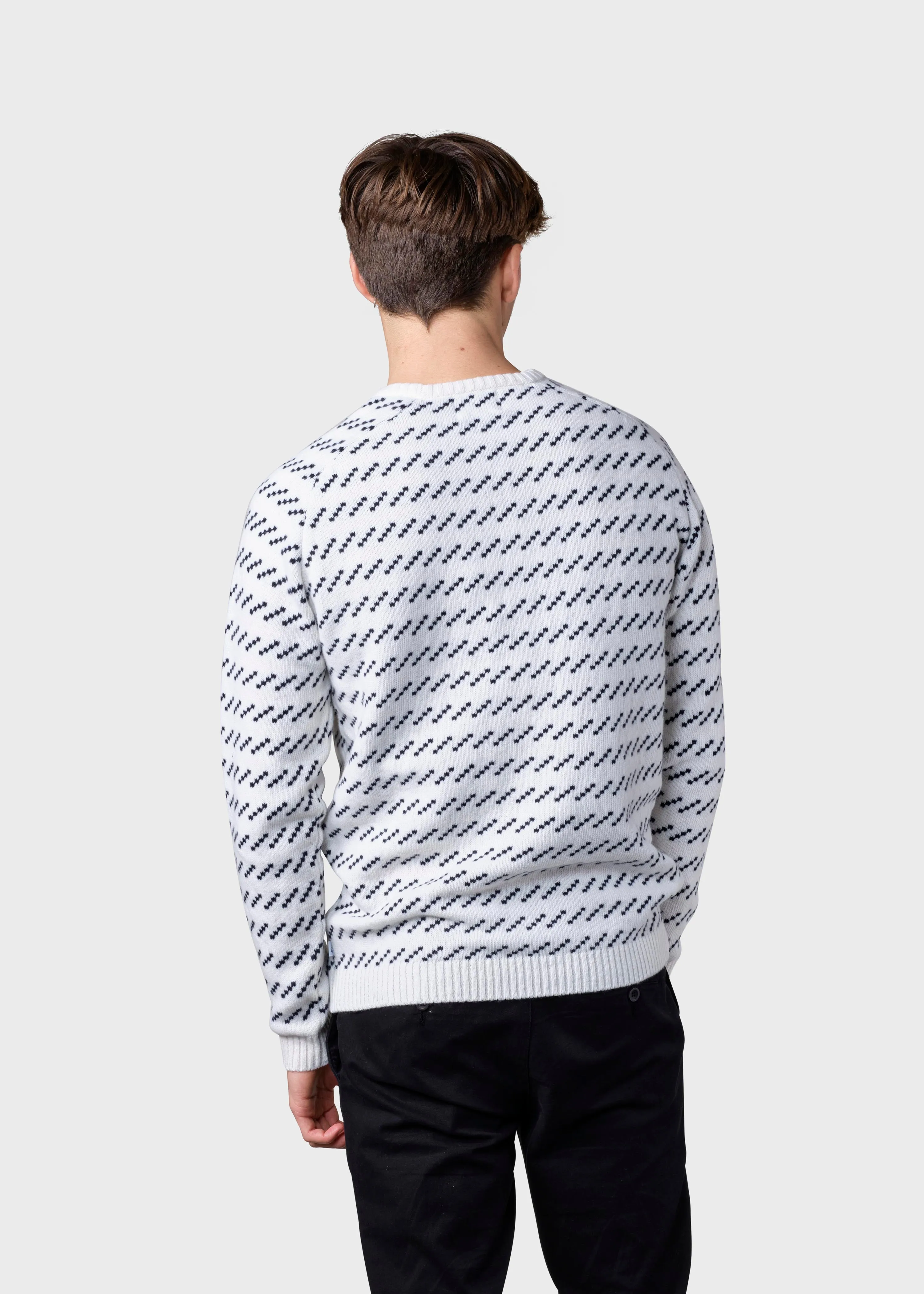 Geir knit  - Cream/navy