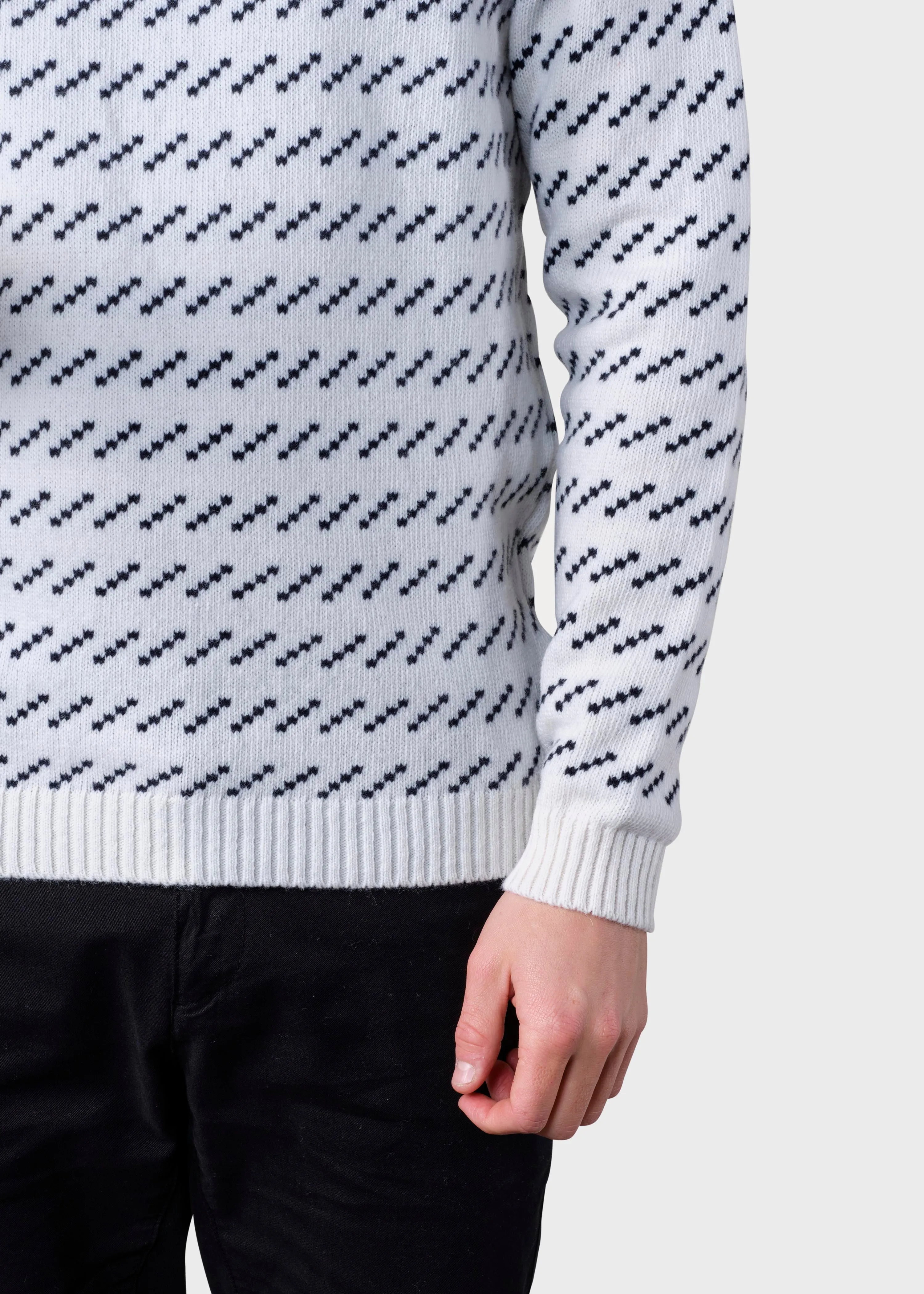 Geir knit  - Cream/navy