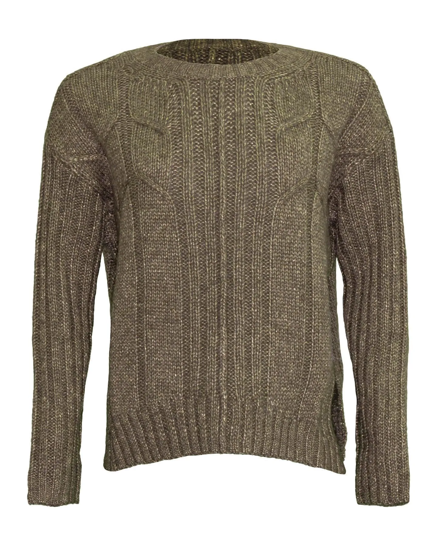 Glazed Cable Slit Pullover