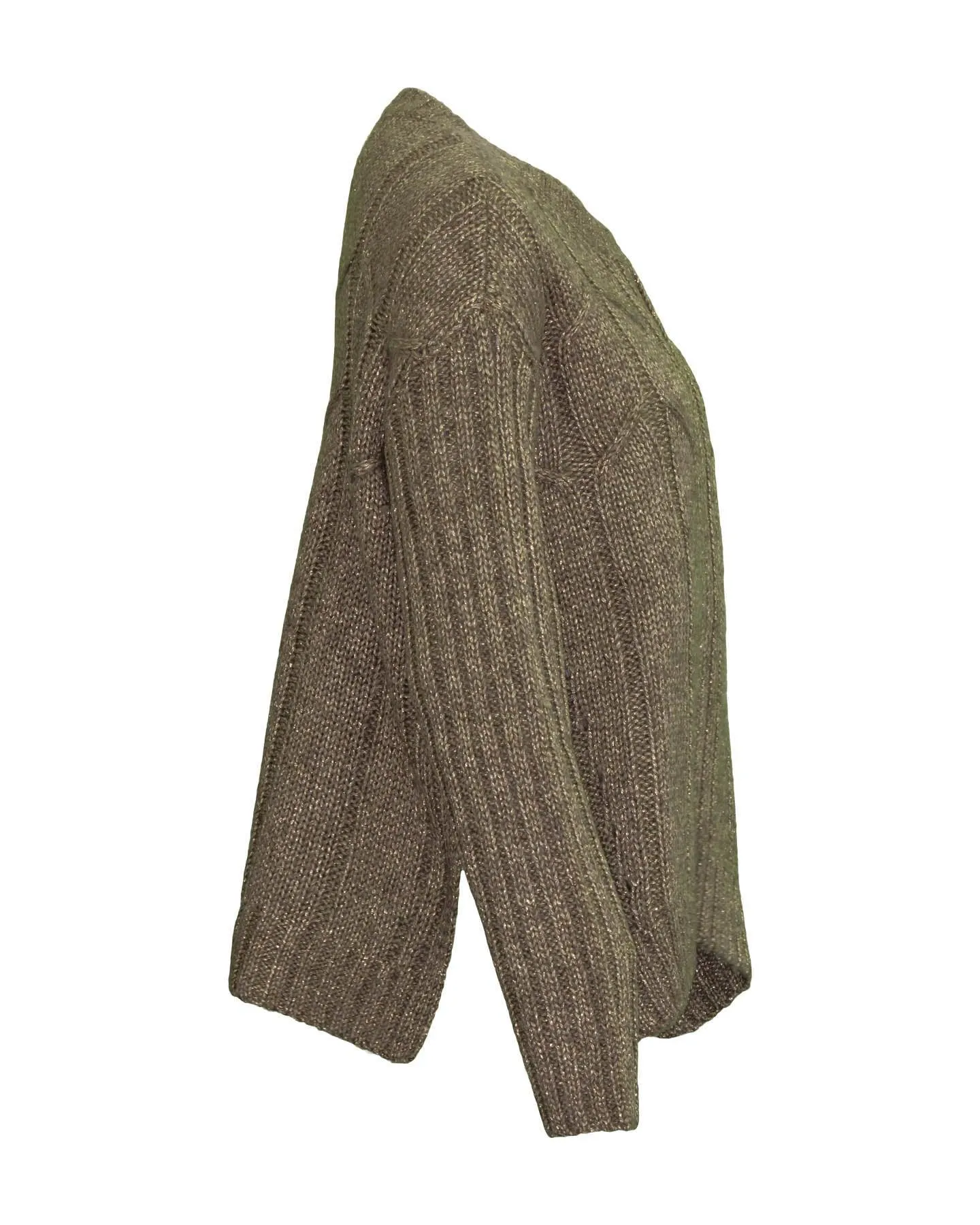 Glazed Cable Slit Pullover