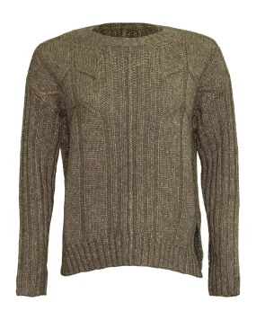 Glazed Cable Slit Pullover