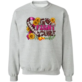 Go Fight Cure Unisex Crewneck Pullover Sweatshirt