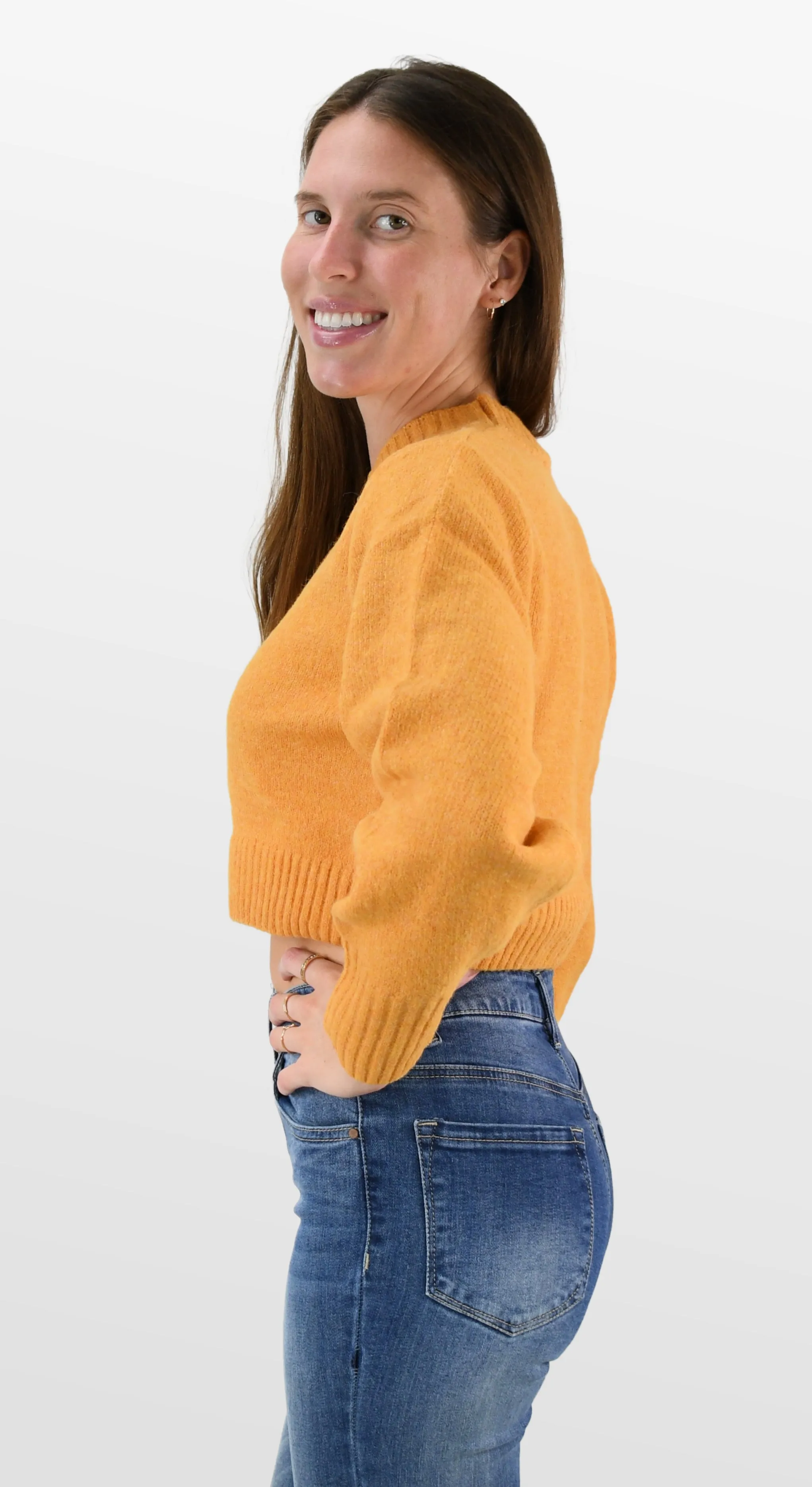 Golden Star Crew Crop Sweater