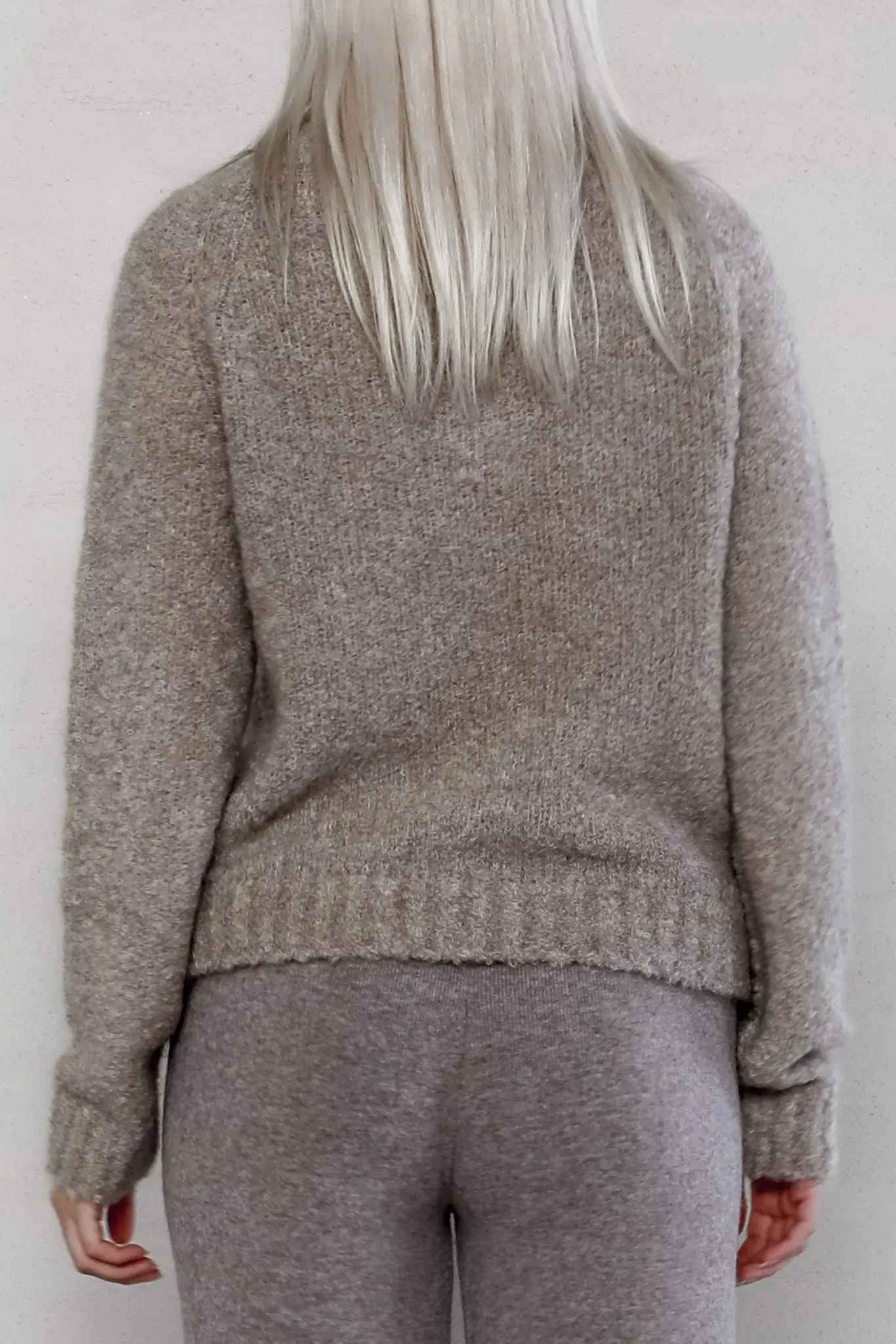 Henley Sweater in Mohair Blend