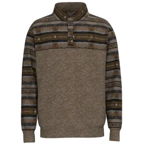 'Hooey' Men's "Stevie" Aztec Print Pullover - Tan