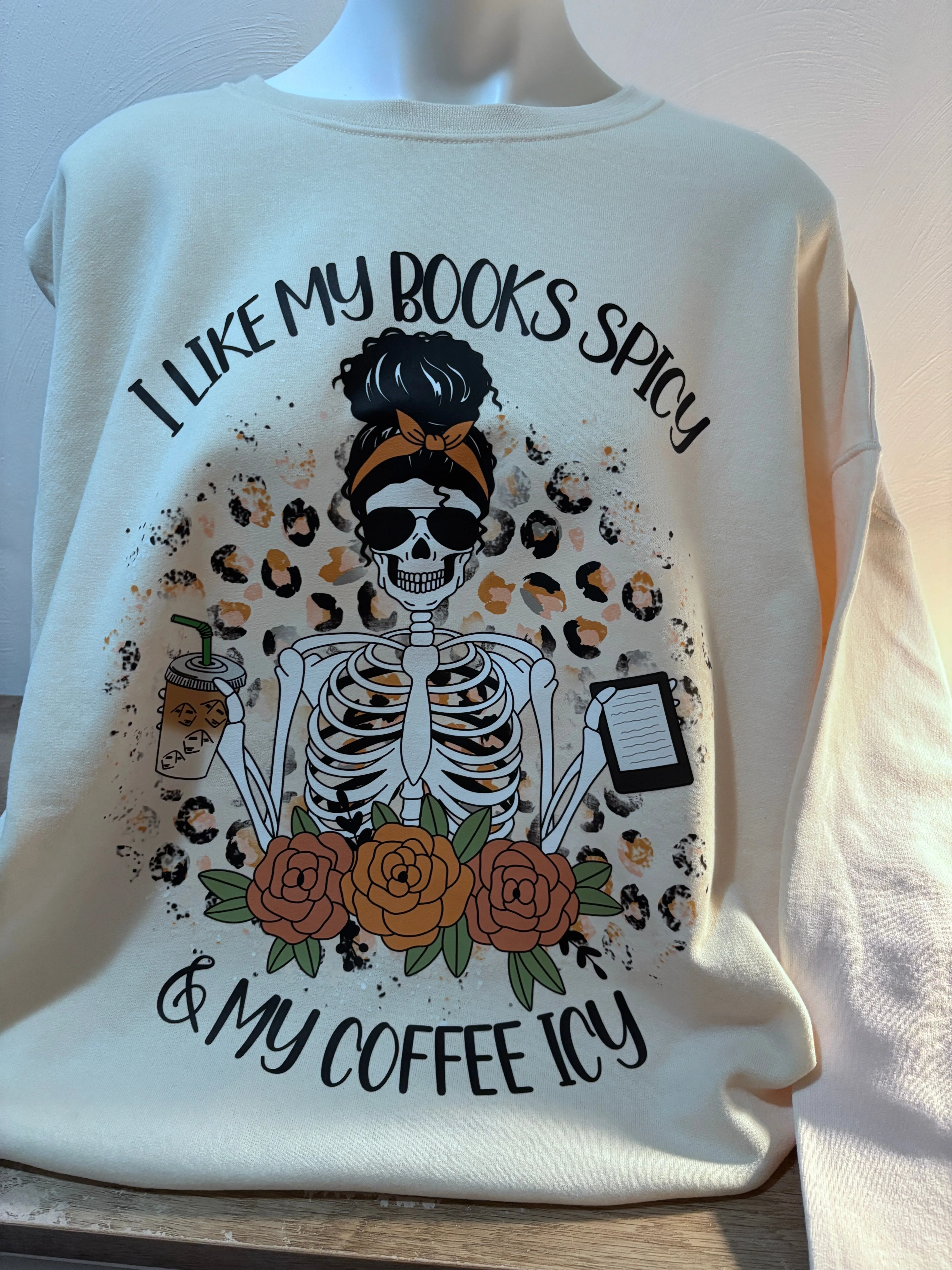 I Like My Books Spicy and My Coffee Icy Sweater or Pullover Hoodie | Smut Readers | Booktok