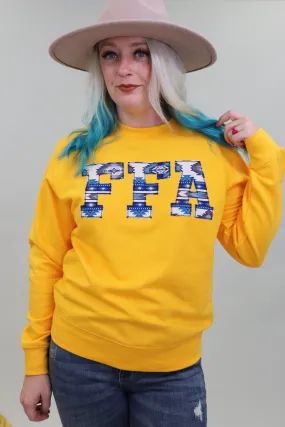 Icy Blue Aztec FFA Pullover