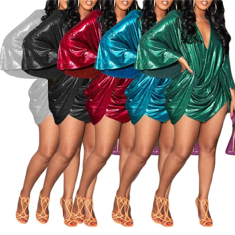 Irregular Ruched Birthday Mini Dress