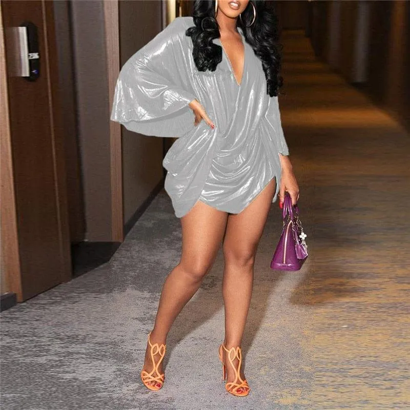 Irregular Ruched Birthday Mini Dress