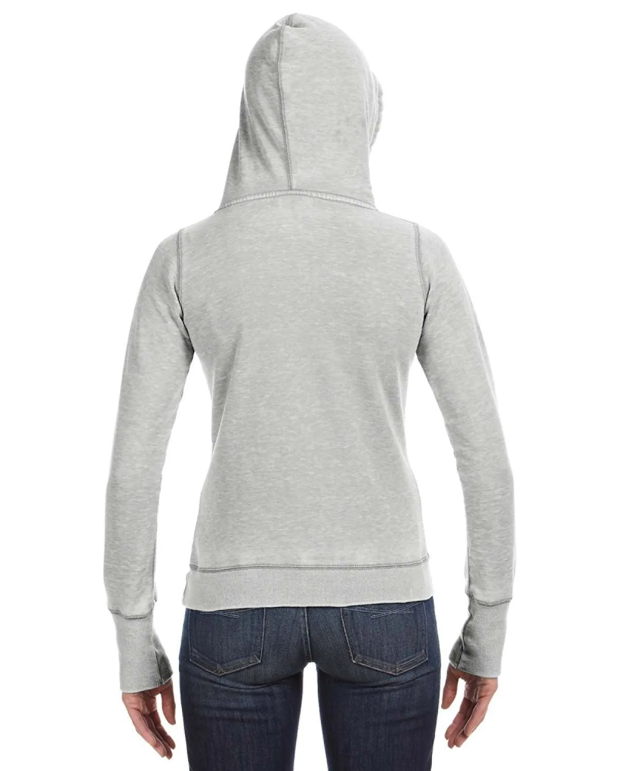 J America JA8912 Ladies' Zen Pullover Fleece Hooded Sweatshirt