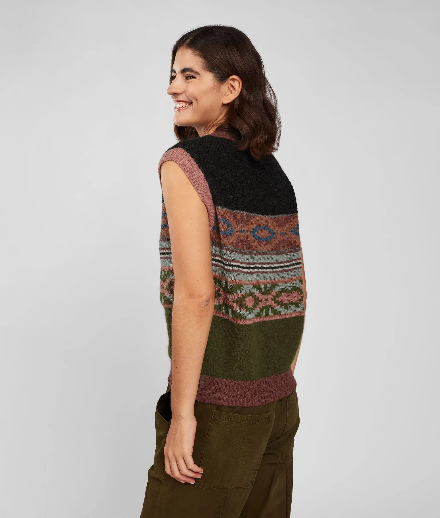 Jacquard Stripes and Textures Slipover