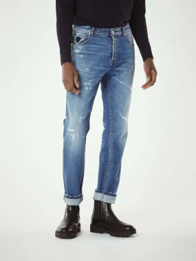 Jeans Effetto Used Blu