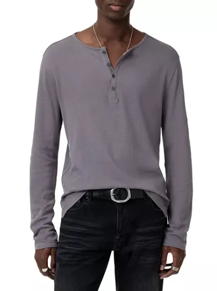 JOHN VARVATOS - WALDEN LONG SLEEVE HENLEY