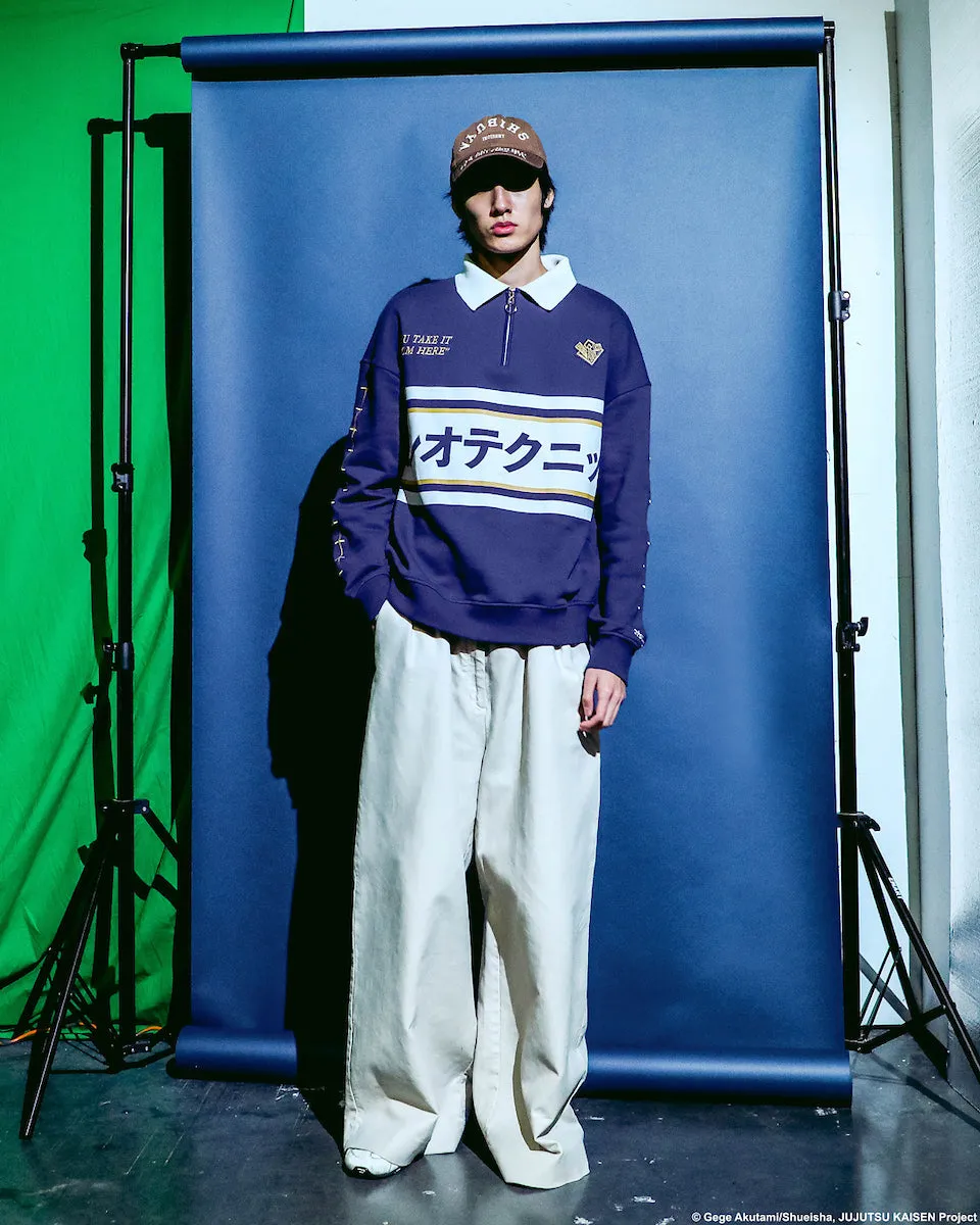 Kento Nanami Blue & Yellow Quarter-Zip Pullover