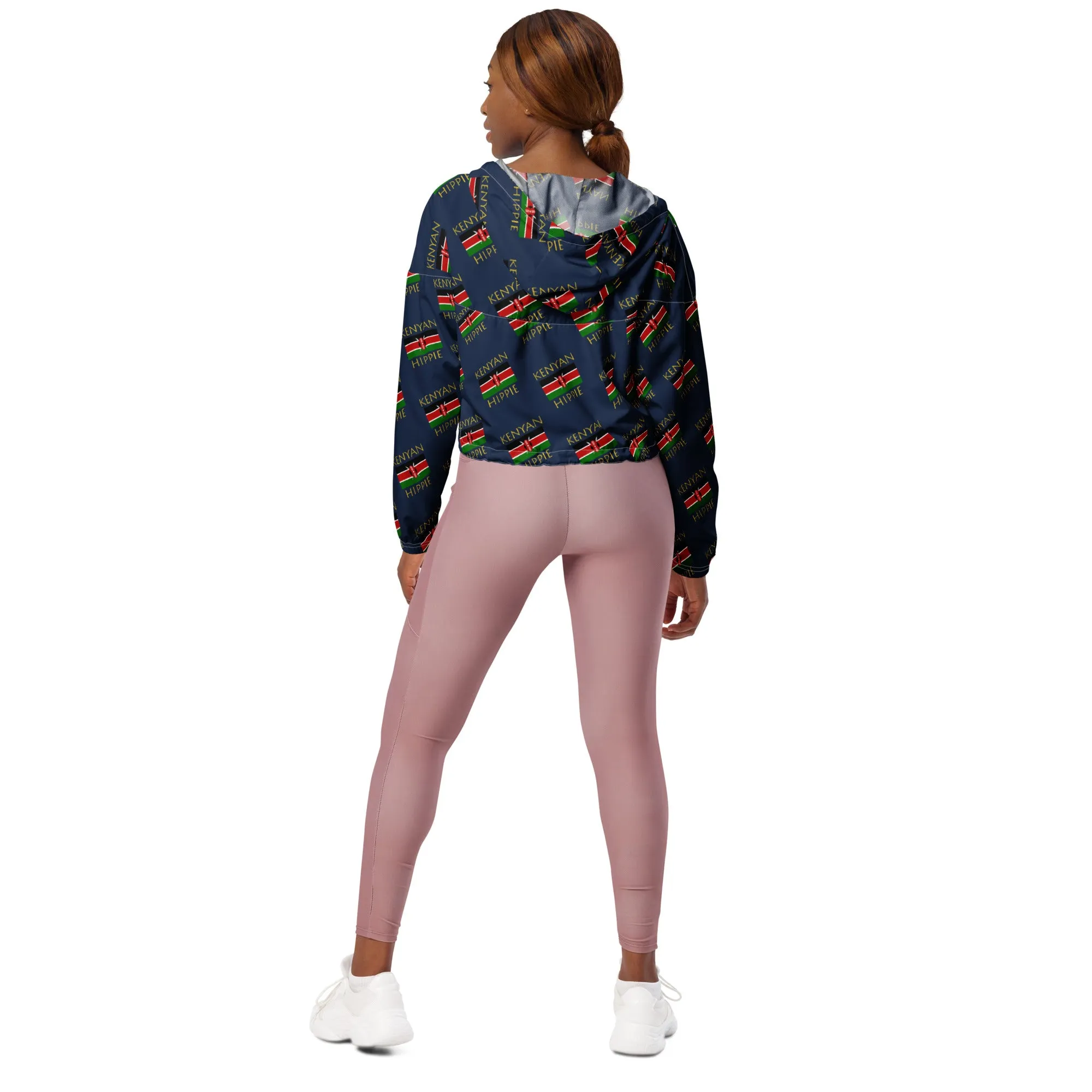 Kenyan Flag Hippie™ Women’s Stylish cropped windbreaker