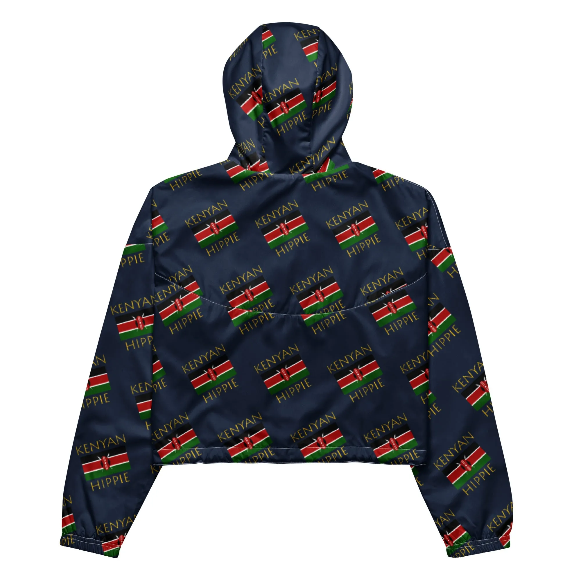 Kenyan Flag Hippie™ Women’s Stylish cropped windbreaker