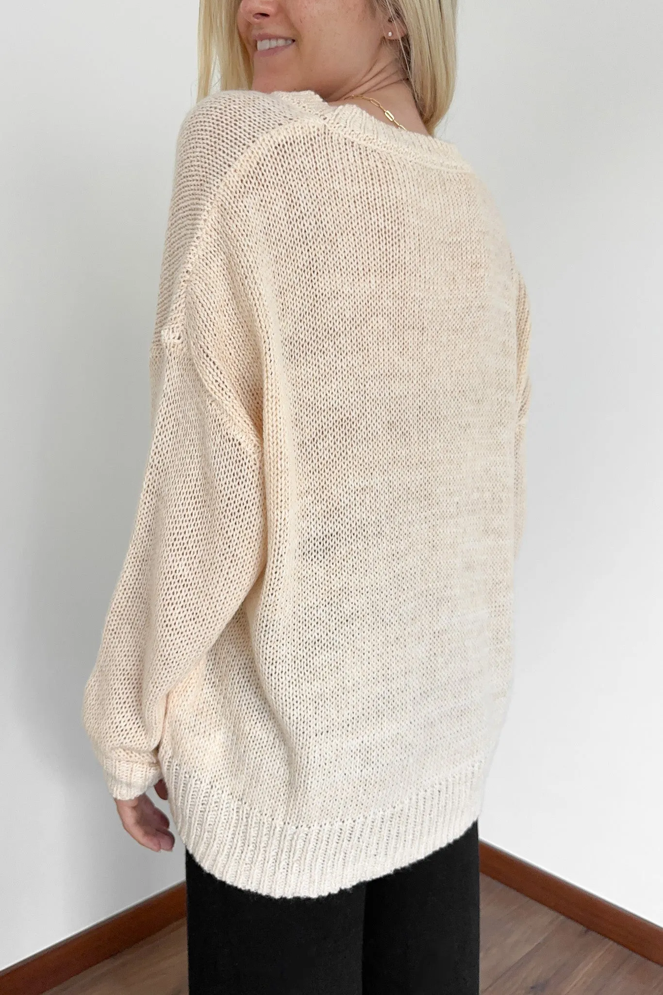 Khloe Lace Up Front Sweater Top