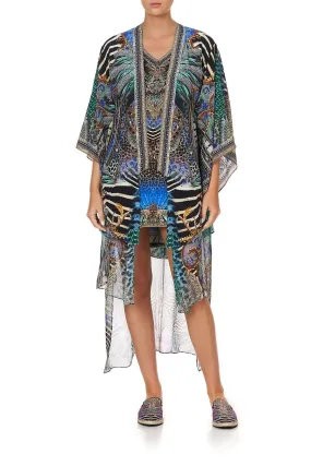 KIMONO WITH LONG UNDERLAYER ANIMAL ARMY