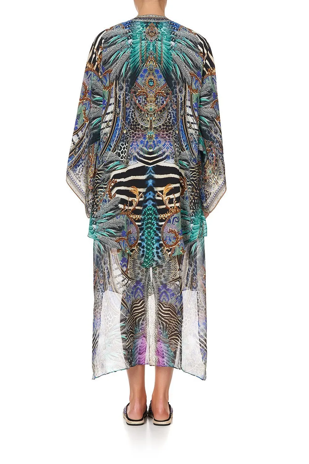 KIMONO WITH LONG UNDERLAYER ANIMAL ARMY