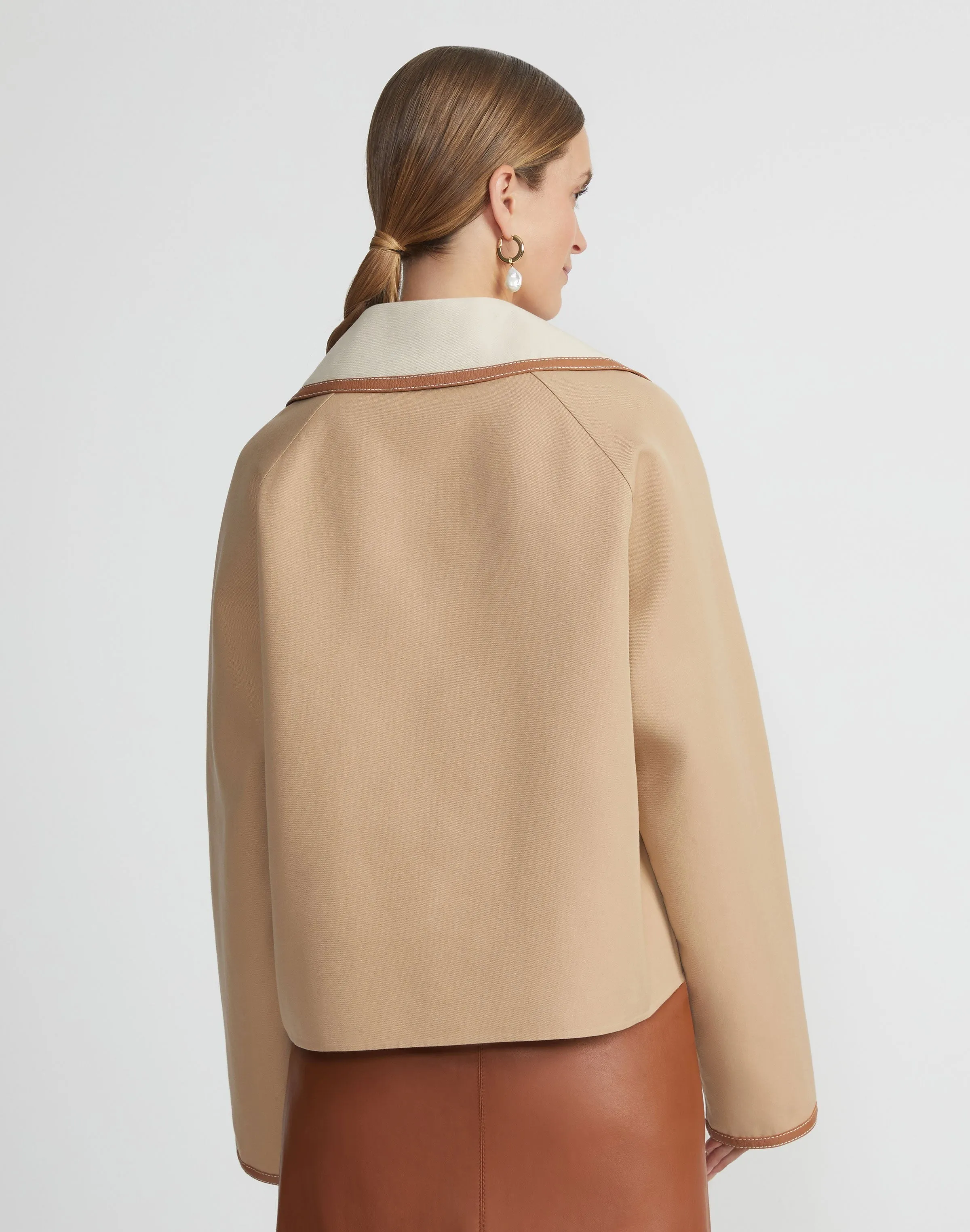 Lafayette 148 Reversible Wide Notch Lapel Jacket in Birch