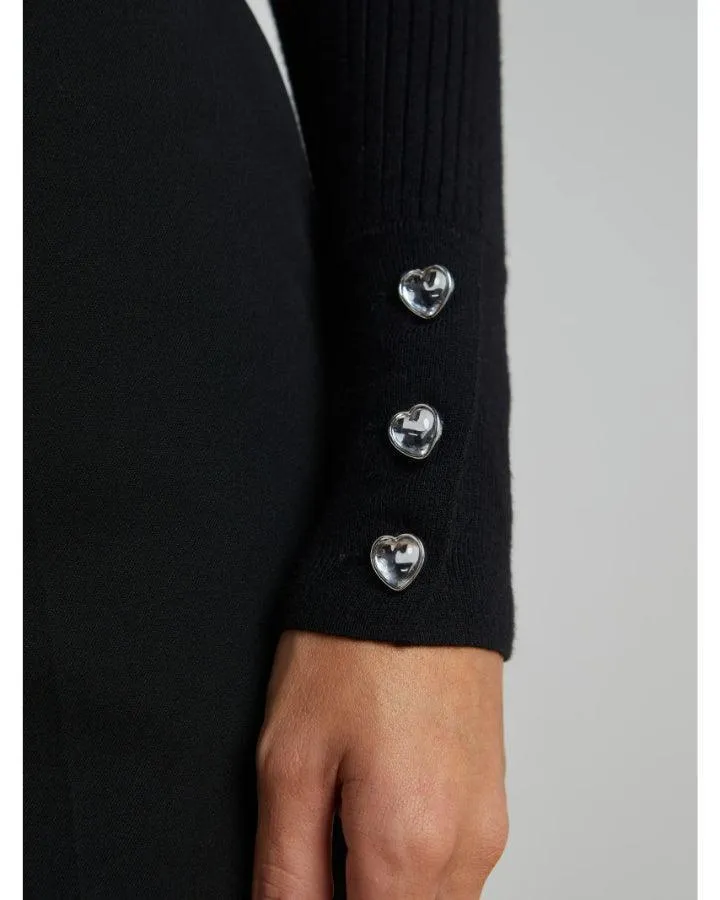 L'Agence Cesca Crystal Heart Pullover