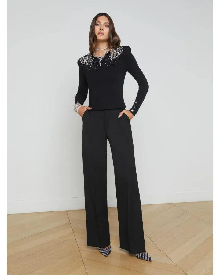 L'Agence Cesca Crystal Heart Pullover