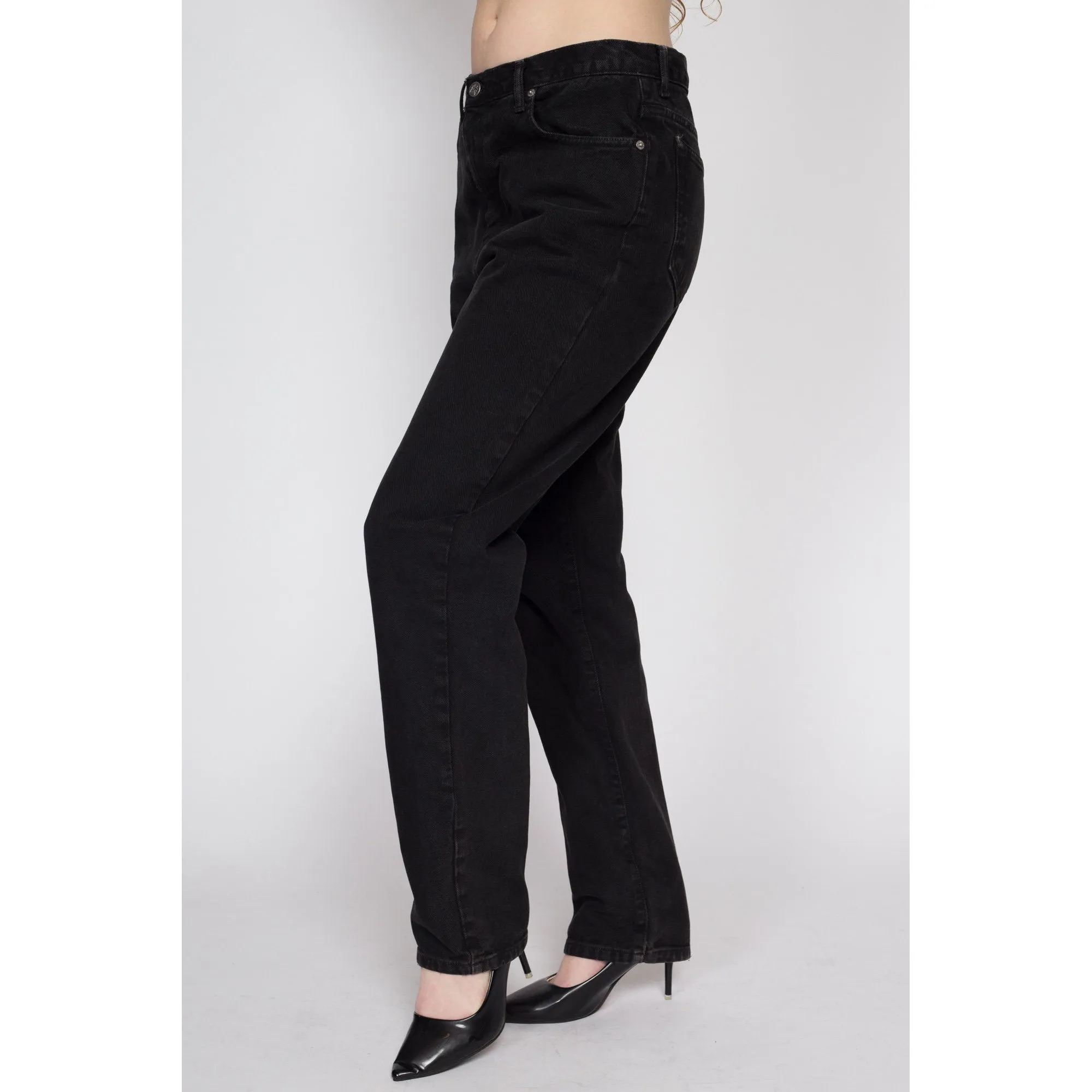 Large 90s Black Calvin Klein High Waisted Jeans 31"