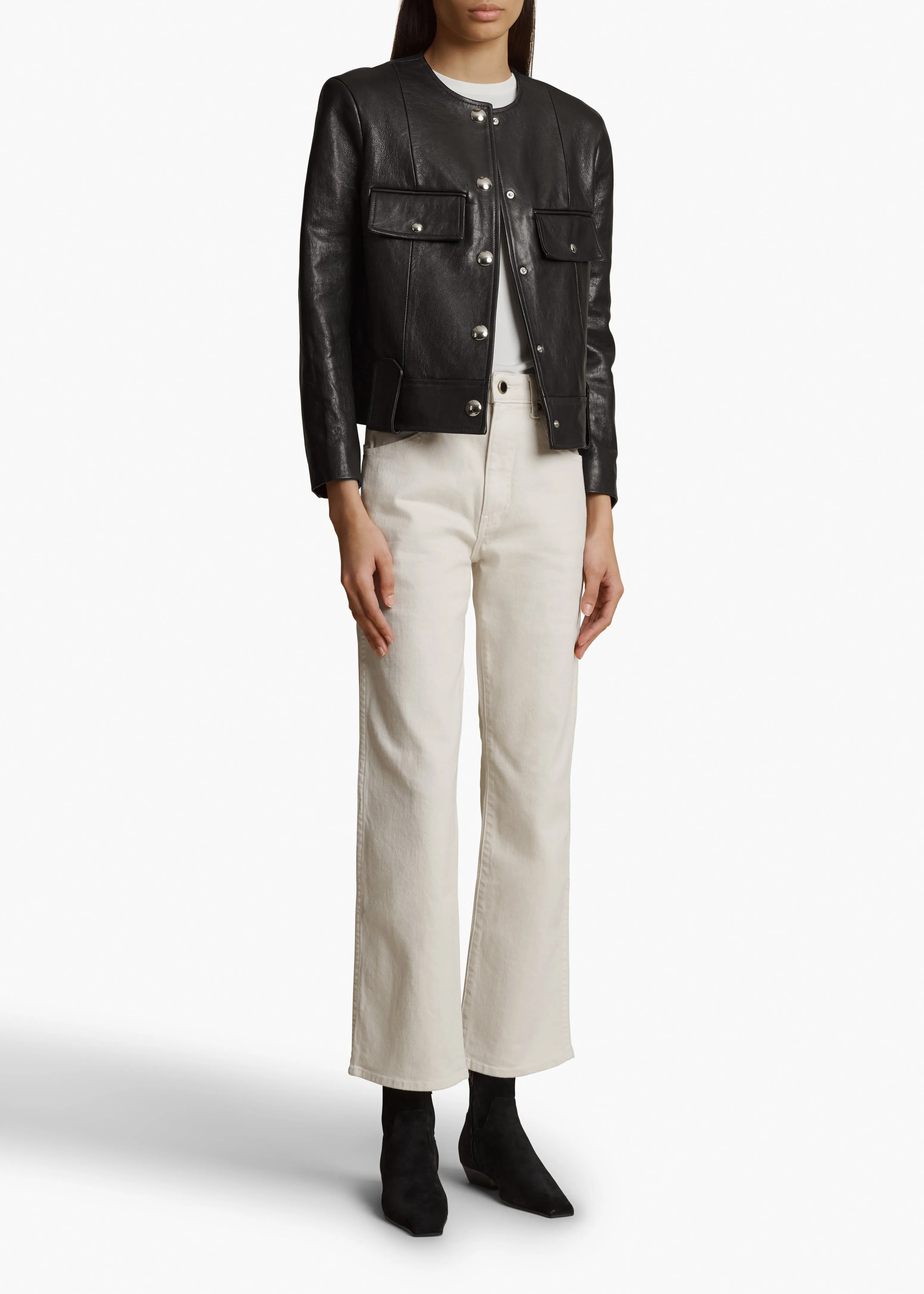 Laybin Jacket in Black Leather