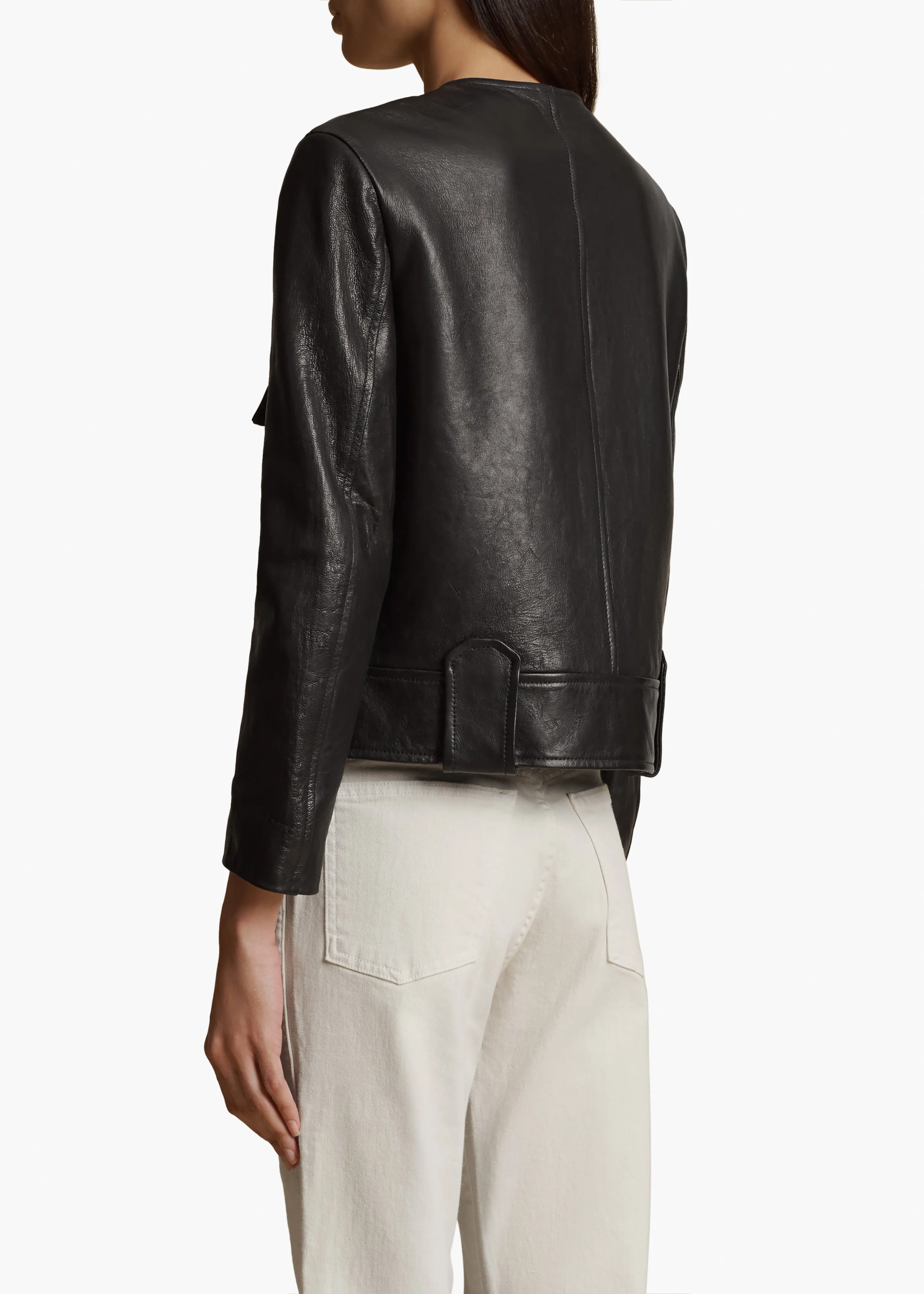Laybin Jacket in Black Leather