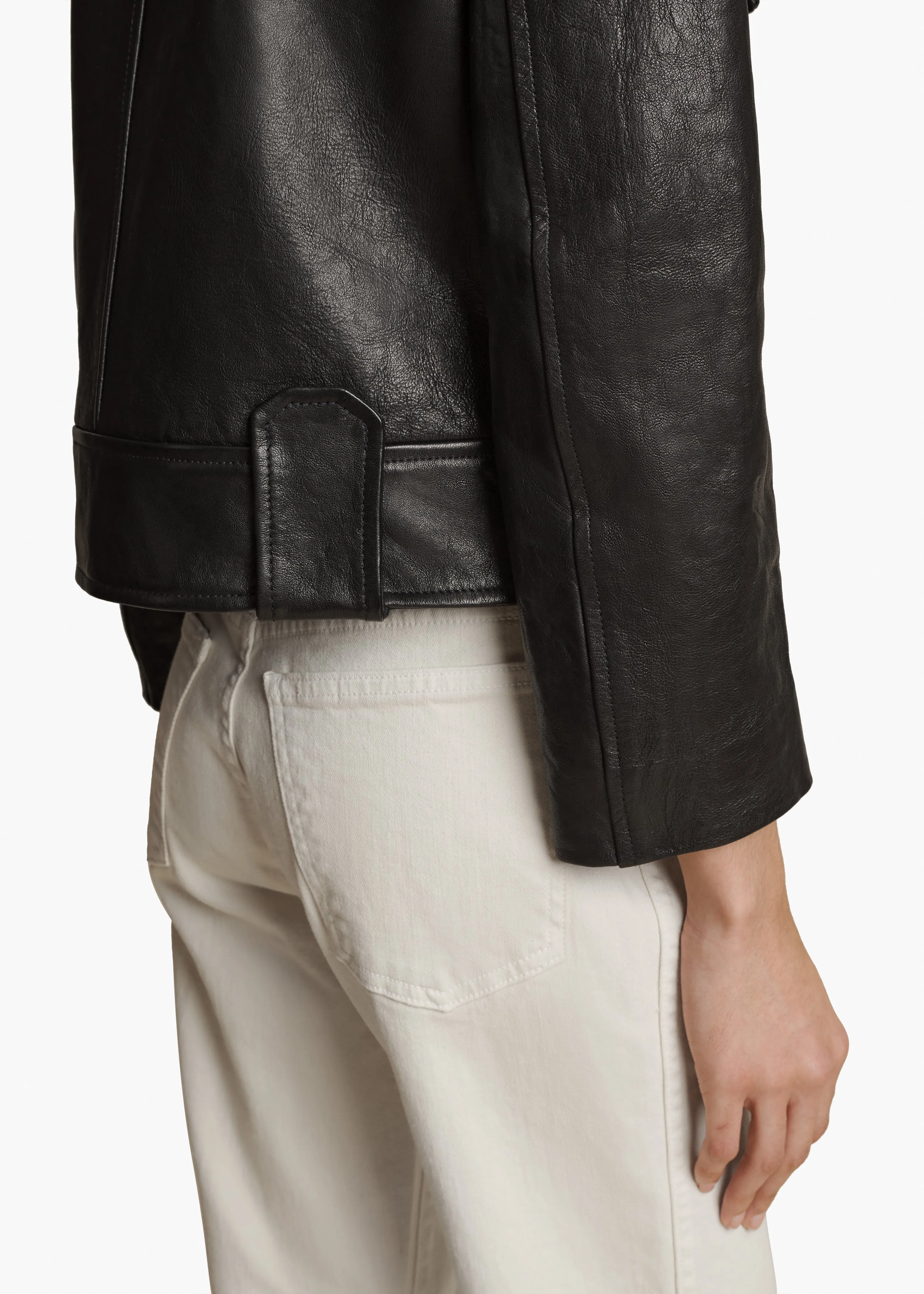 Laybin Jacket in Black Leather