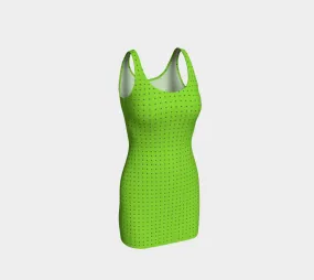 Light green polka dot Bodyon  Dress