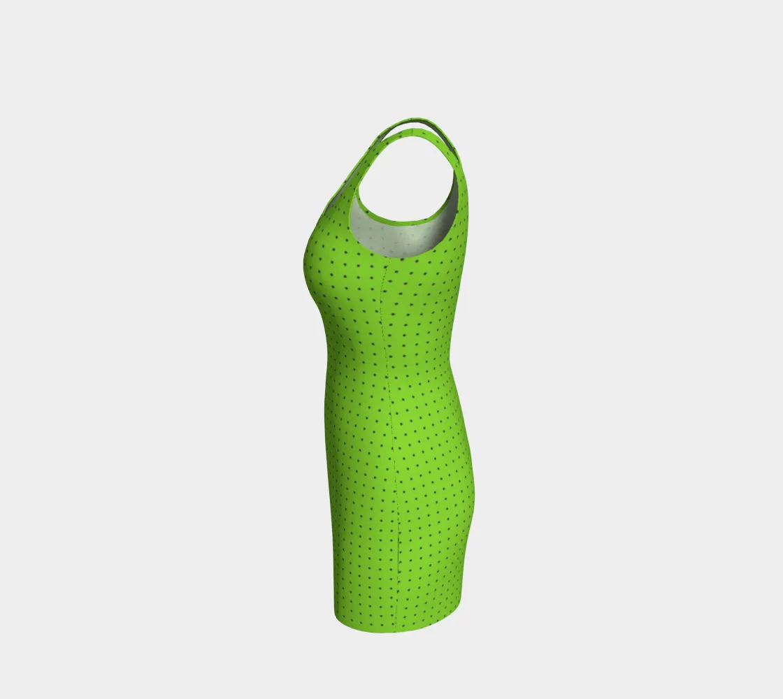 Light green polka dot Bodyon  Dress