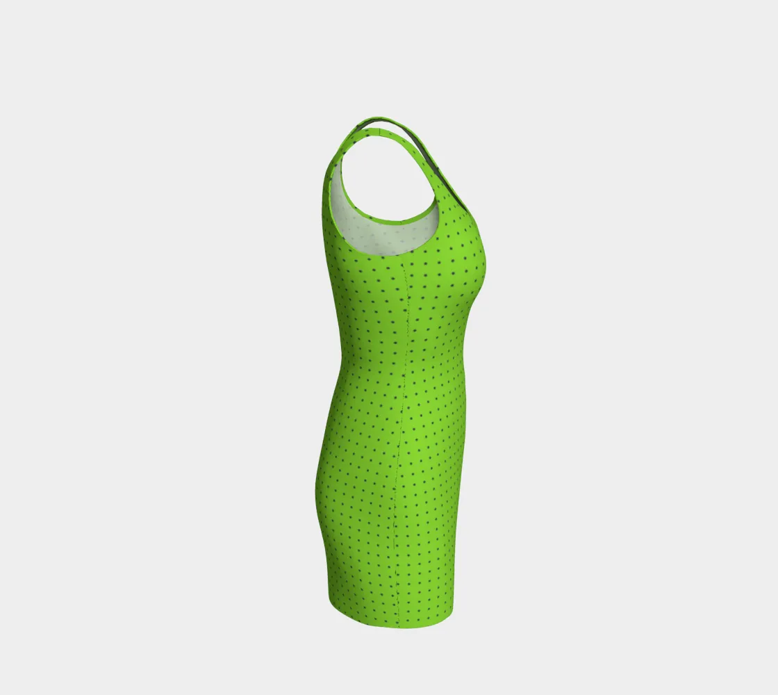 Light green polka dot Bodyon  Dress