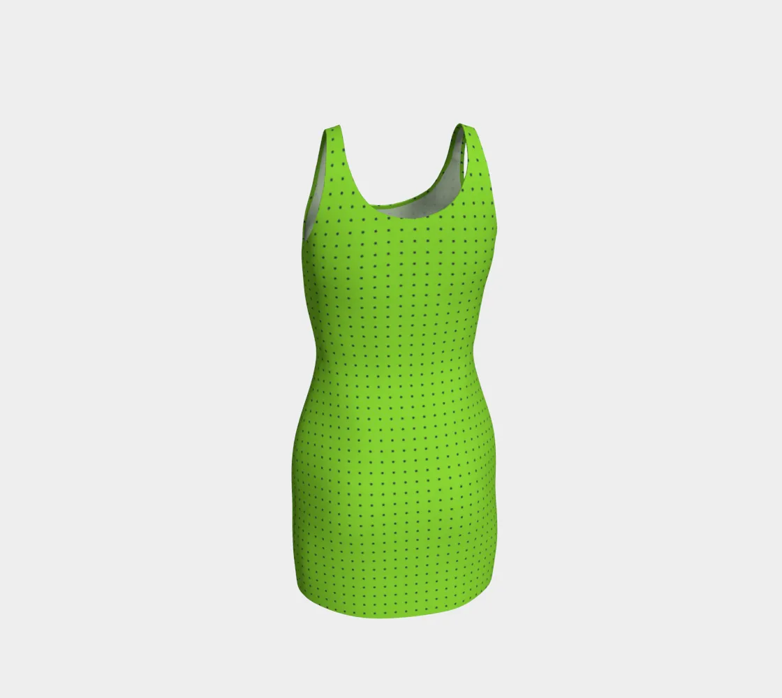 Light green polka dot Bodyon  Dress