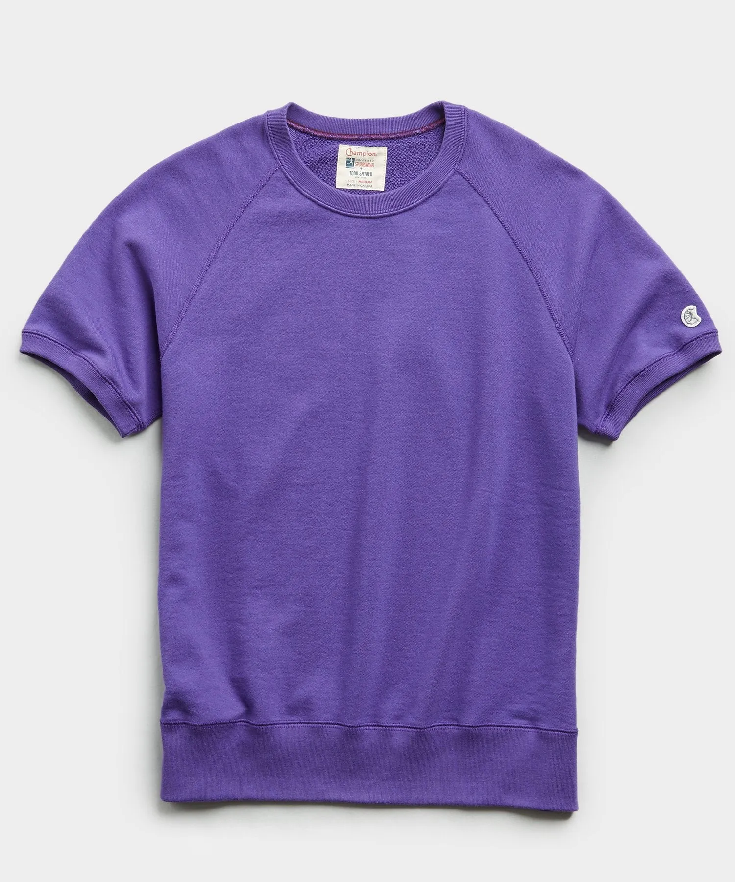 Lightweight Short Sleeve Sweatshirt in Royal Purple